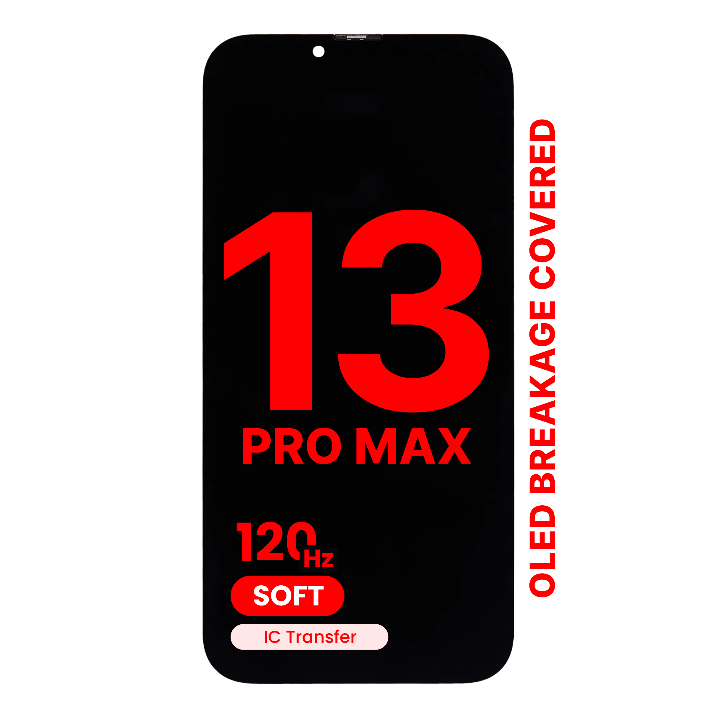 A.Replacement DD Premium 120HZ Soft OLED Touch Screen for iPhone 13 Pro Max