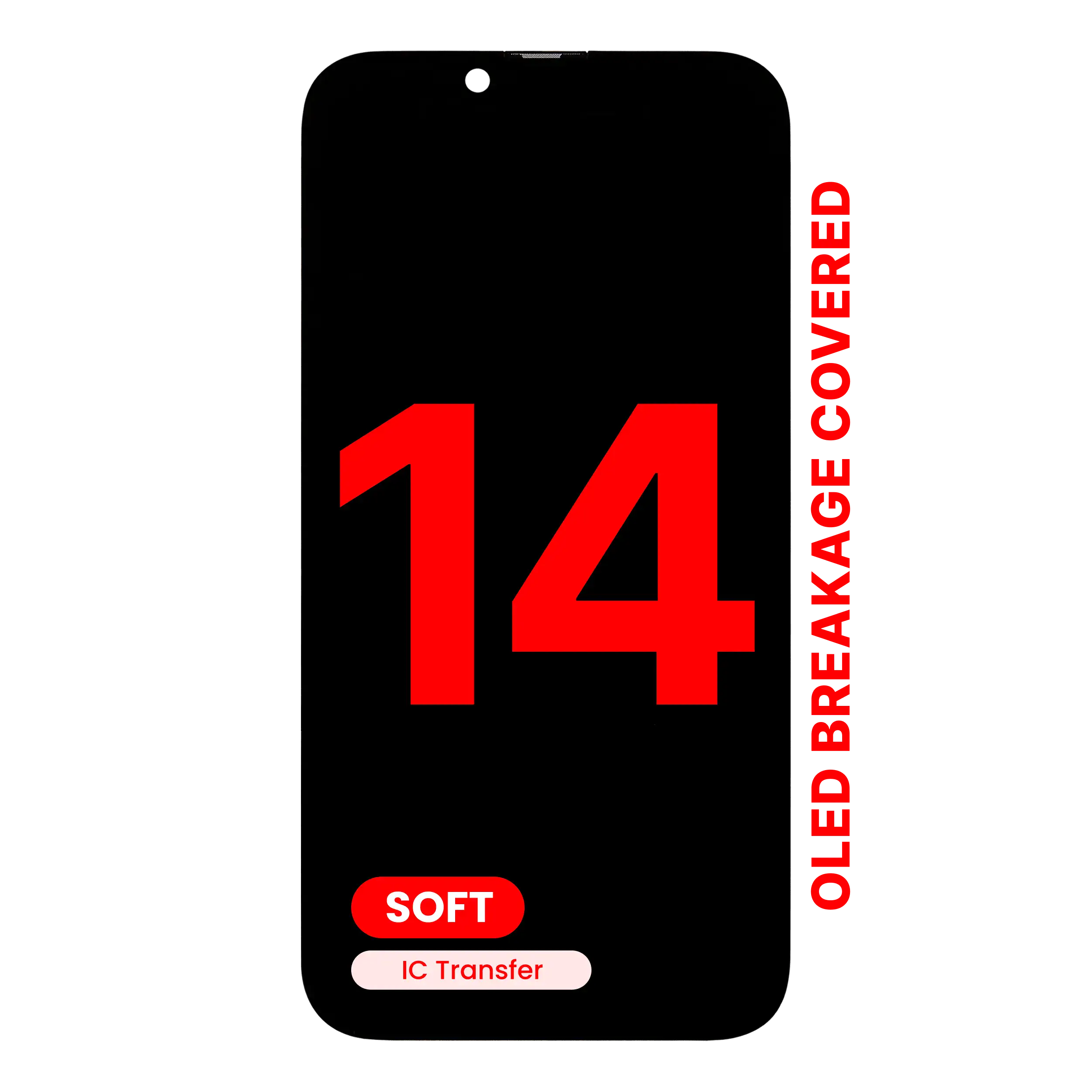 A.Replacement DD Premium Soft OLED Touch Screen for iPhone 14