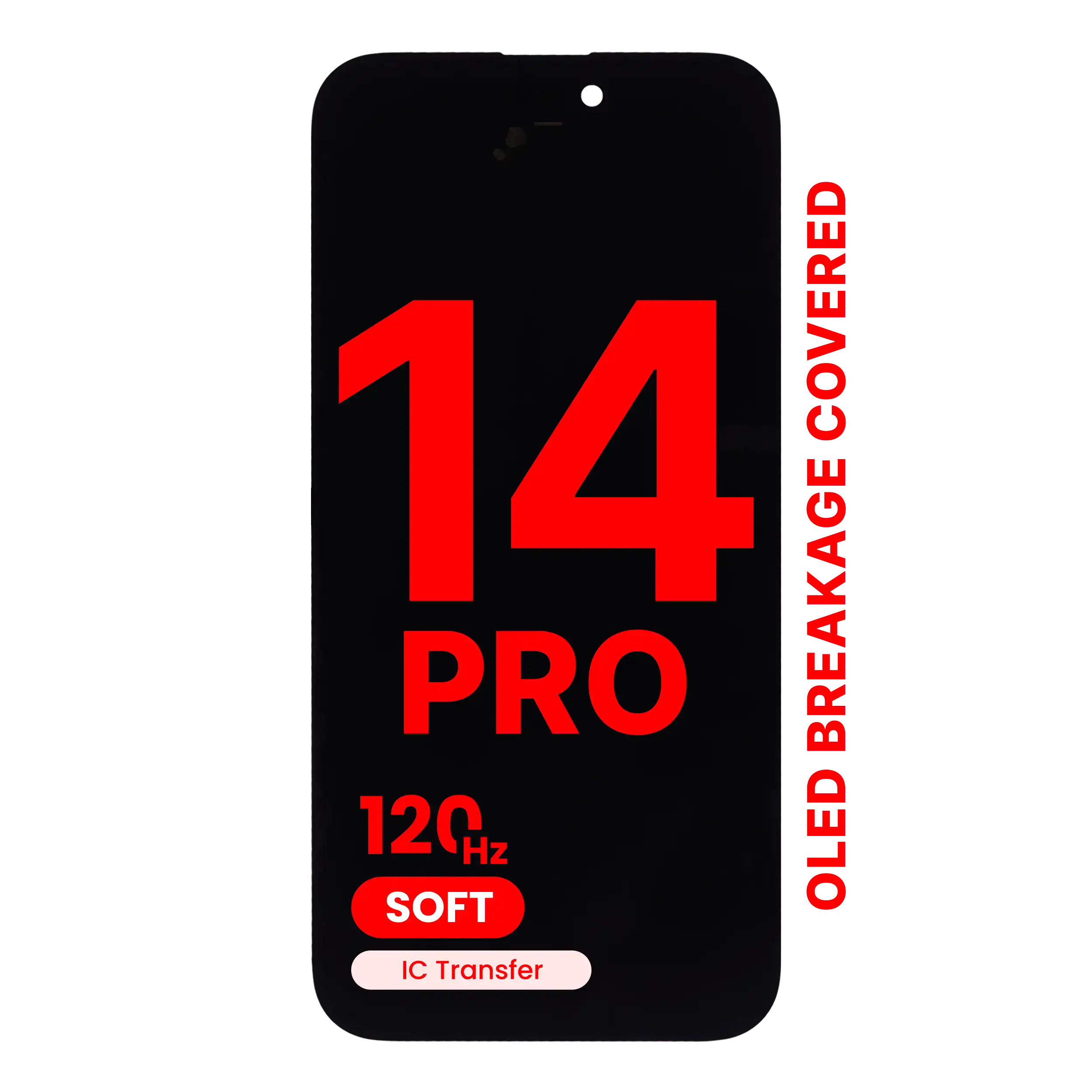 DD | Replacement Touch Screen | Soft OLED | For iPhone 14 Pro | Black