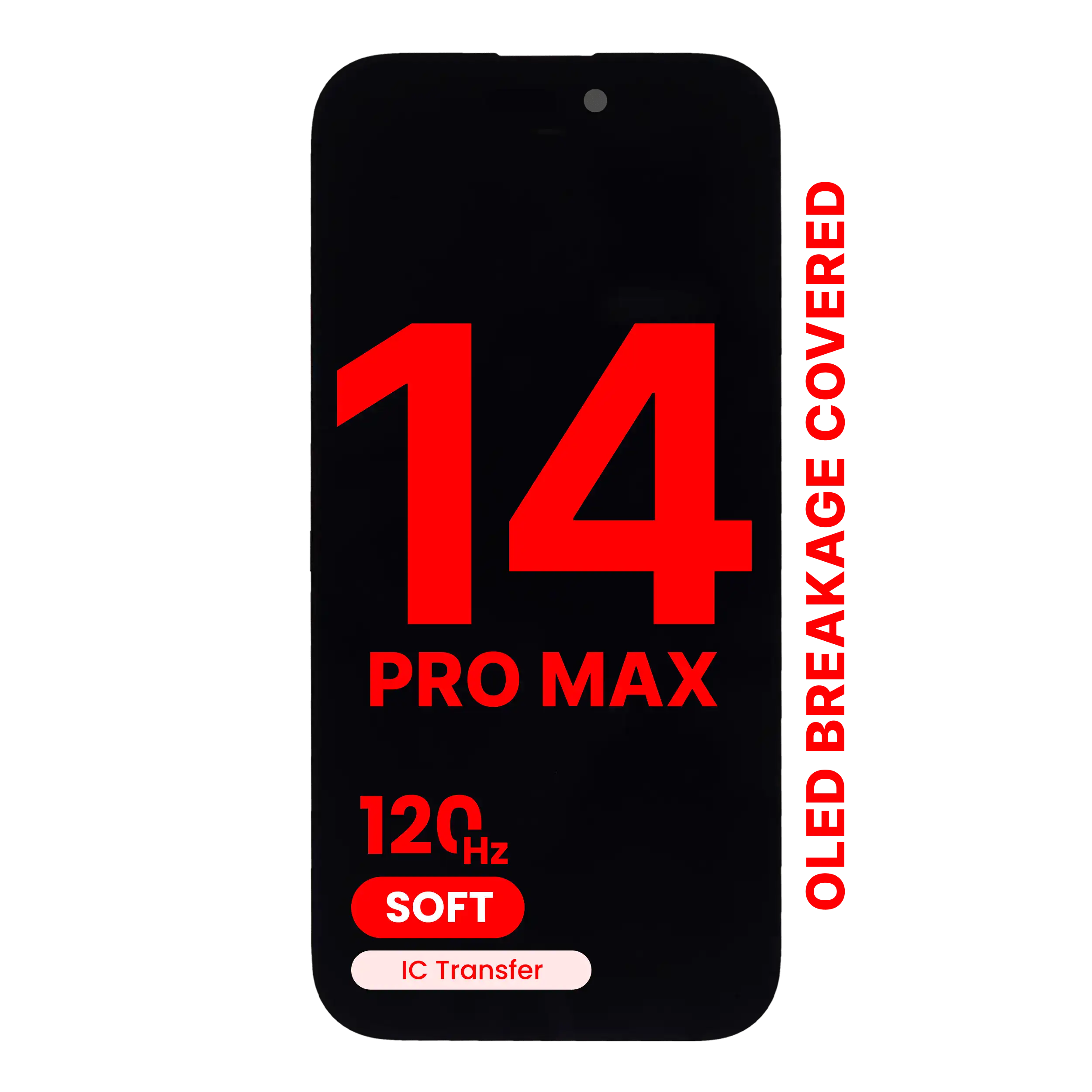 A.Replacement DD Premium 120HZ Soft OLED Touch Screen for iPhone 14 Pro Max