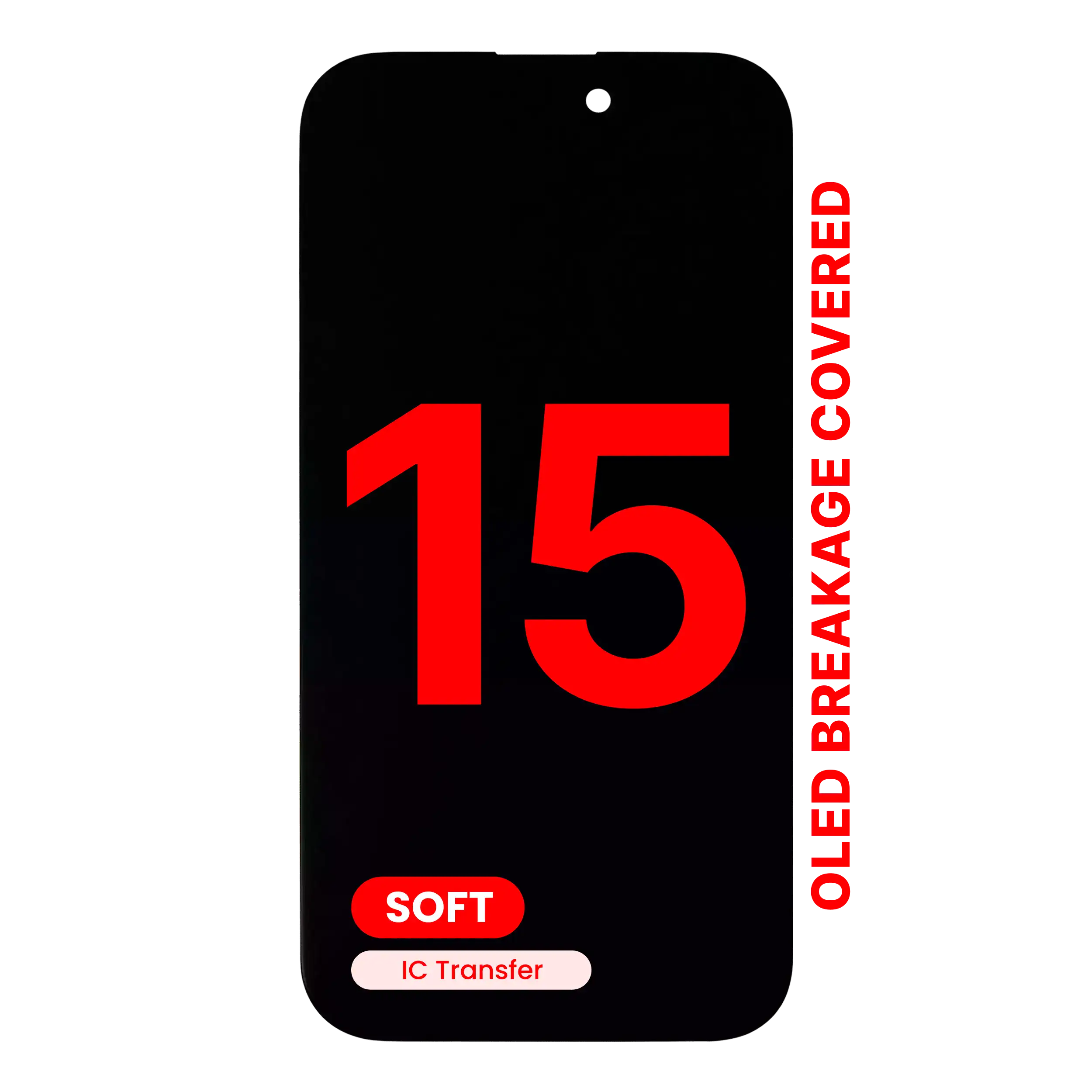 A.Replacement DD Premium Soft OLED Touch Screen for iPhone 15