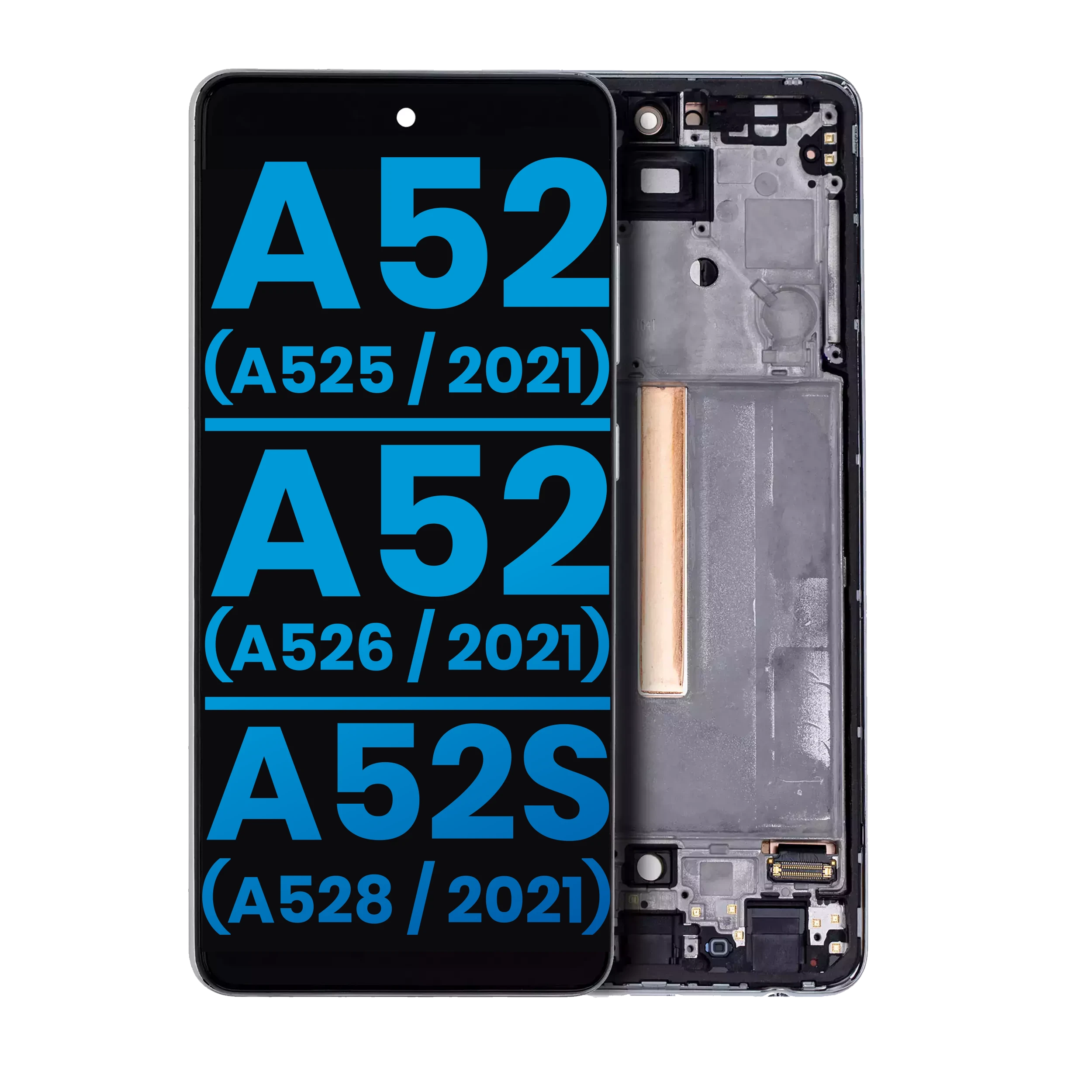 LCD Assembly With Frame (Without Finger Print Sensor) For Samsung Galaxy A52 4G (A525 / 2021) / A52 5G (A526 / 2021) / A52S (A528 / 2021) (Awesome White)