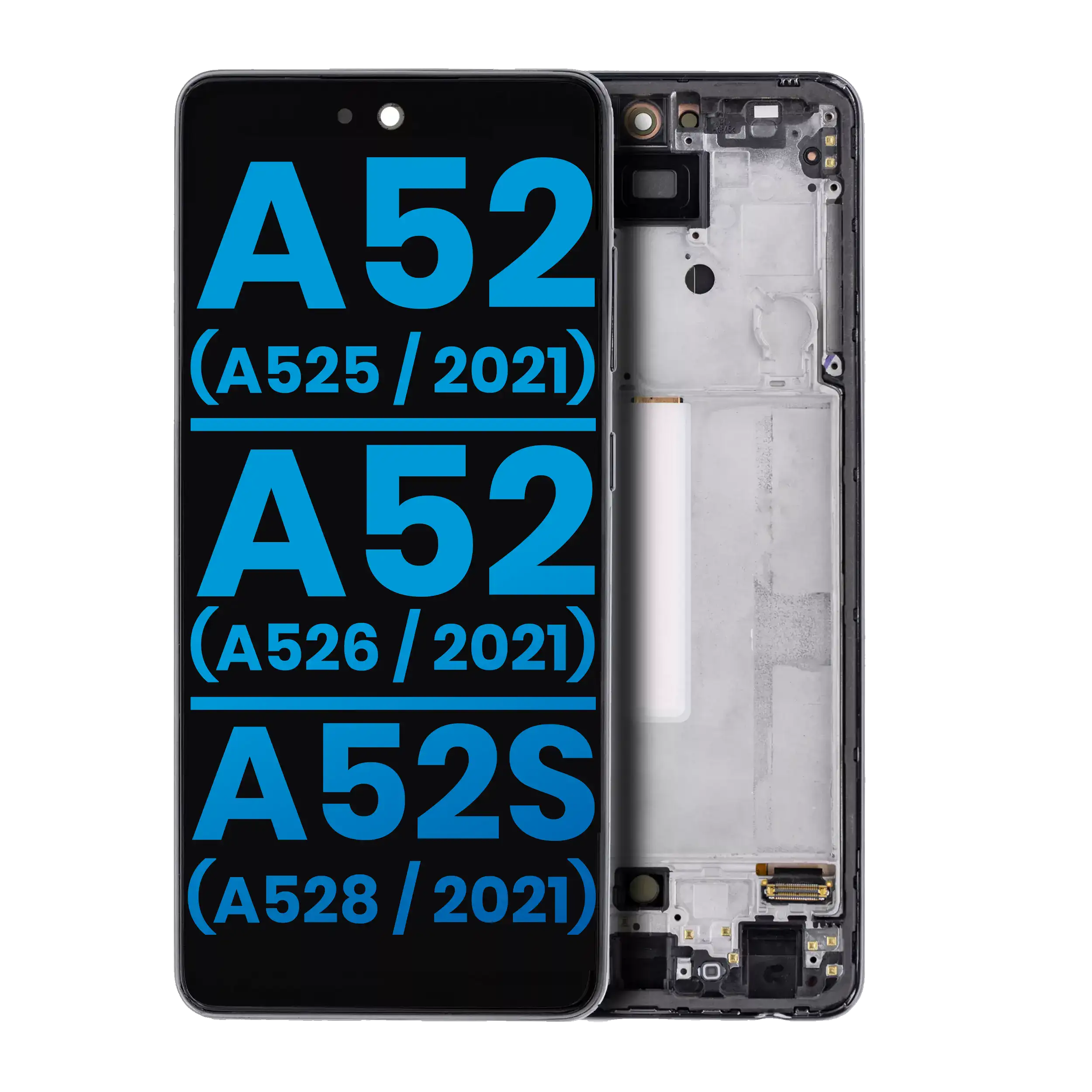 LCD Assembly With Frame (Without Finger Print Sensor) For Samsung Galaxy A52 4G (A525 / 2021) / A52 5G (A526 / 2021) / A52S (A528 / 2021) (Awesome Black)