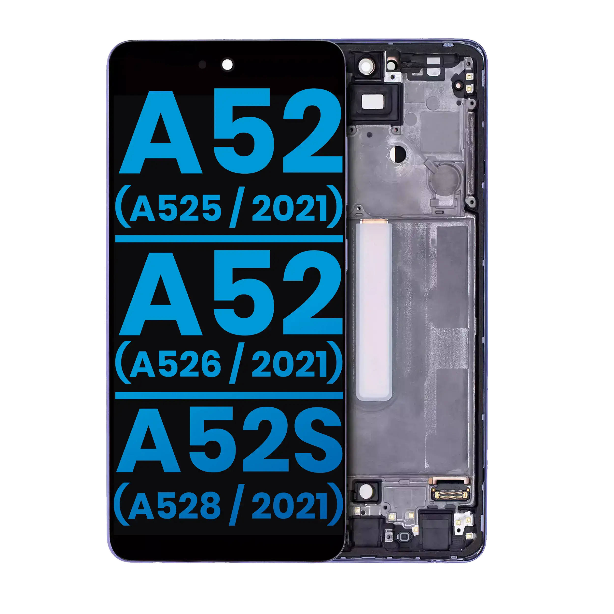 LCD Assembly With Frame (Without Finger Print Sensor) For Samsung Galaxy A52 4G (A525 / 2021) / A52 5G (A526 / 2021) / A52S (A528 / 2021) (Awesome Violet)