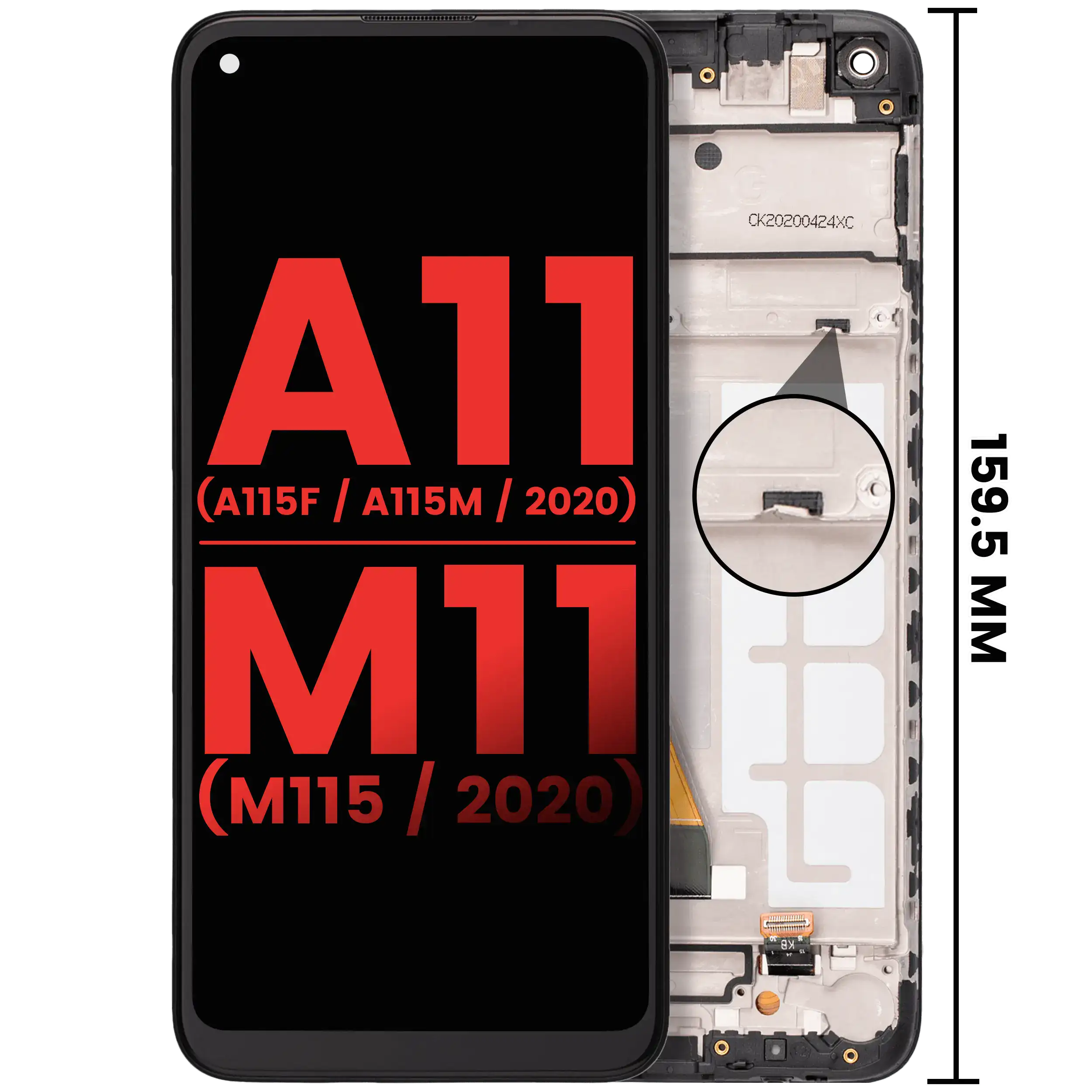 LCD Assembly With Frame For Samsung Galaxy A11 (A115F/ A115M / 2020) / M11 (M115 /2020) (International Version)