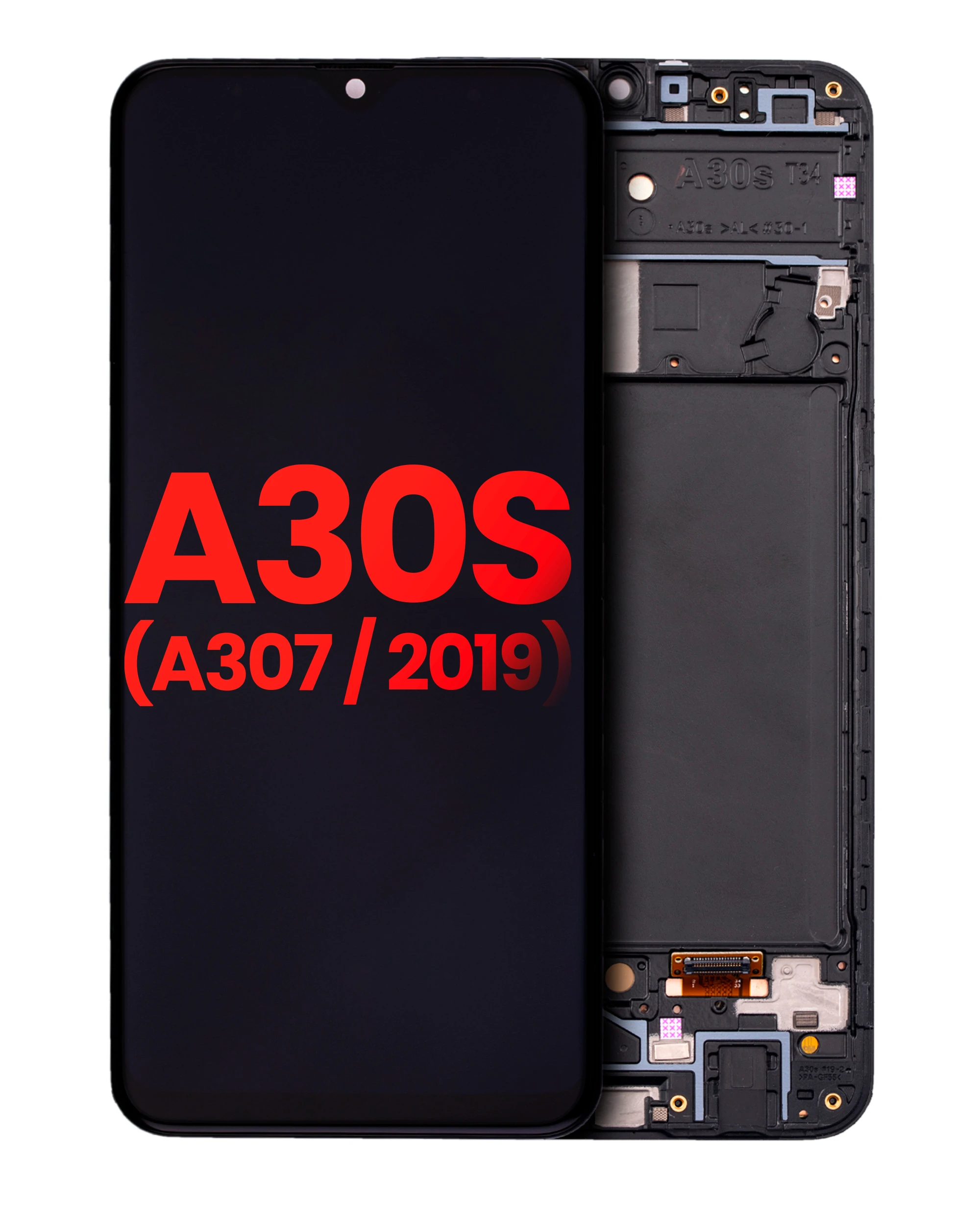 OLED Assembly With Frame For Samsung Galaxy A30s (A307 / 2019)