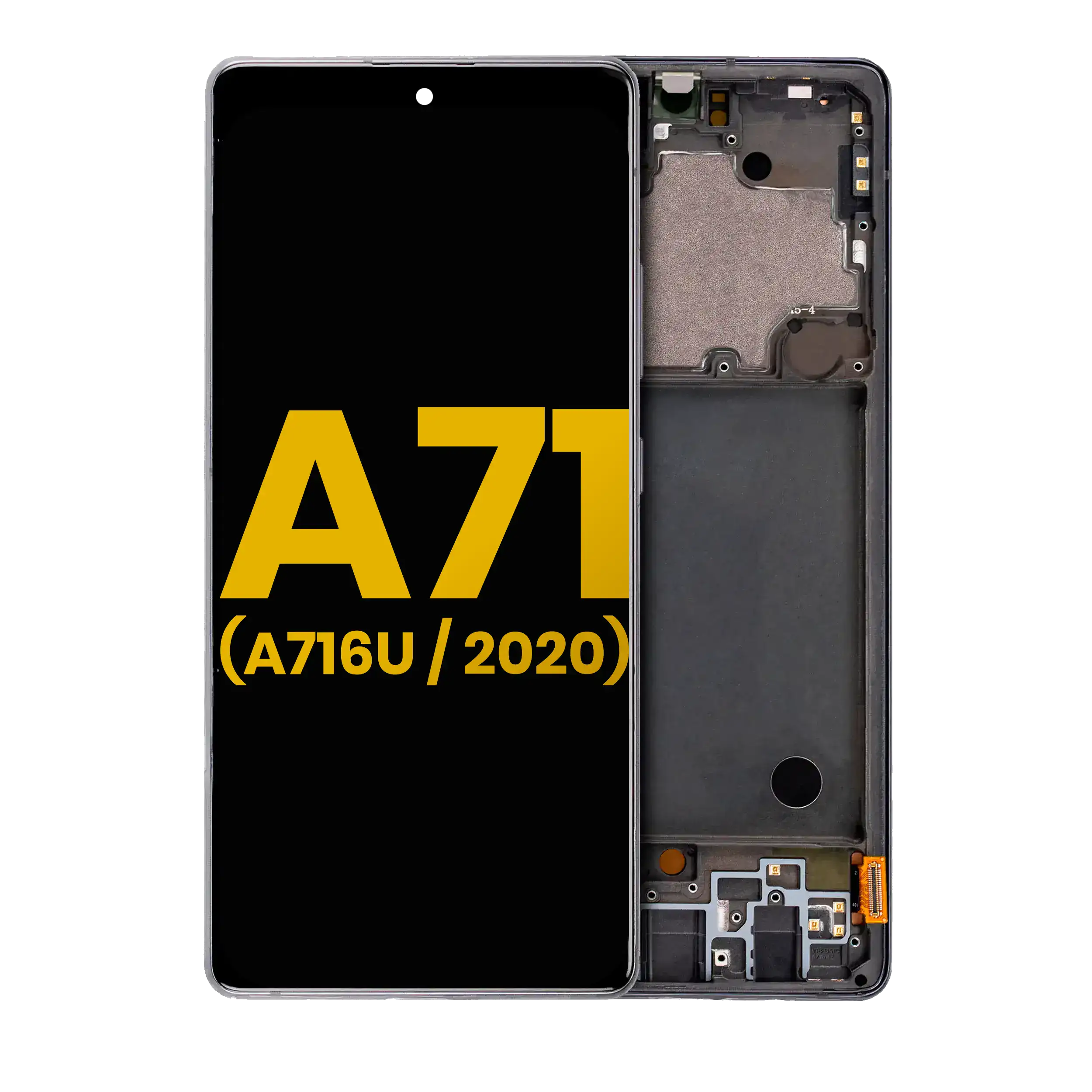 OLED Assembly With Frame For Samsung Galaxy A71 5G (A716U / 2020) (Prism Cube Black)