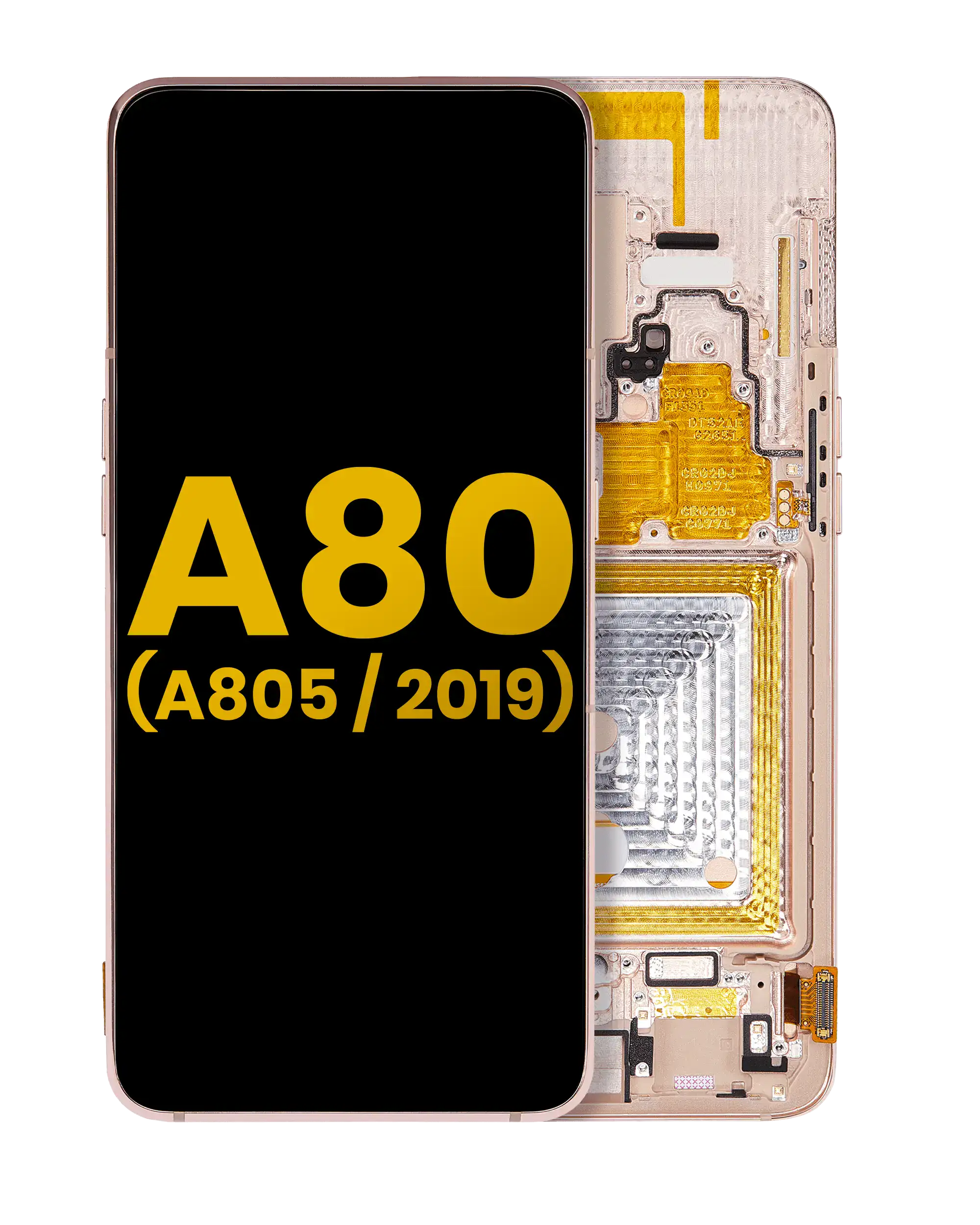 OLED Assembly With Frame For Samsung Galaxy A80 (A805 / 2019) (Angel Gold)