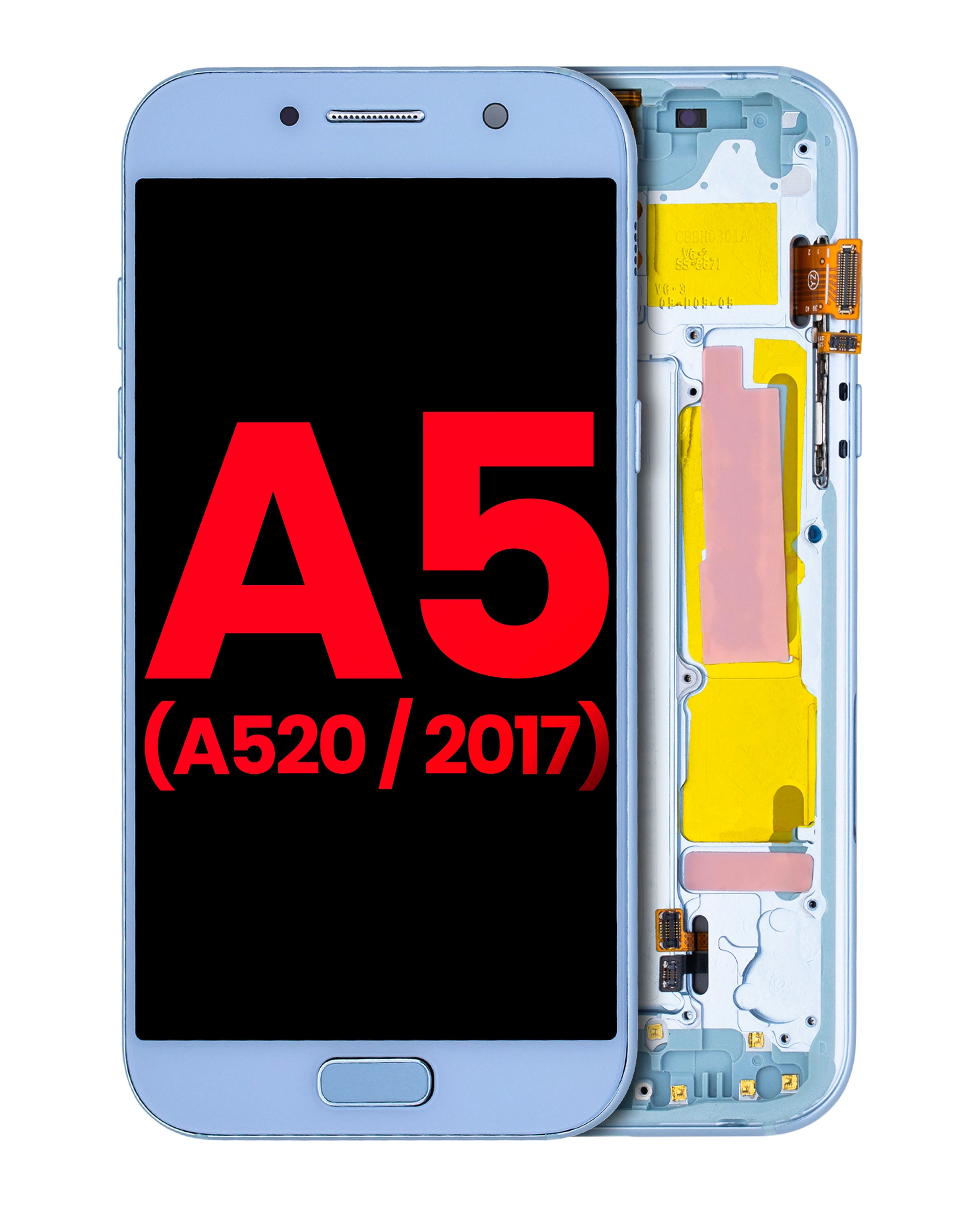 OLED Assembly With Frame For Samsung A5 (A520 / 2017) (Blue Mist)