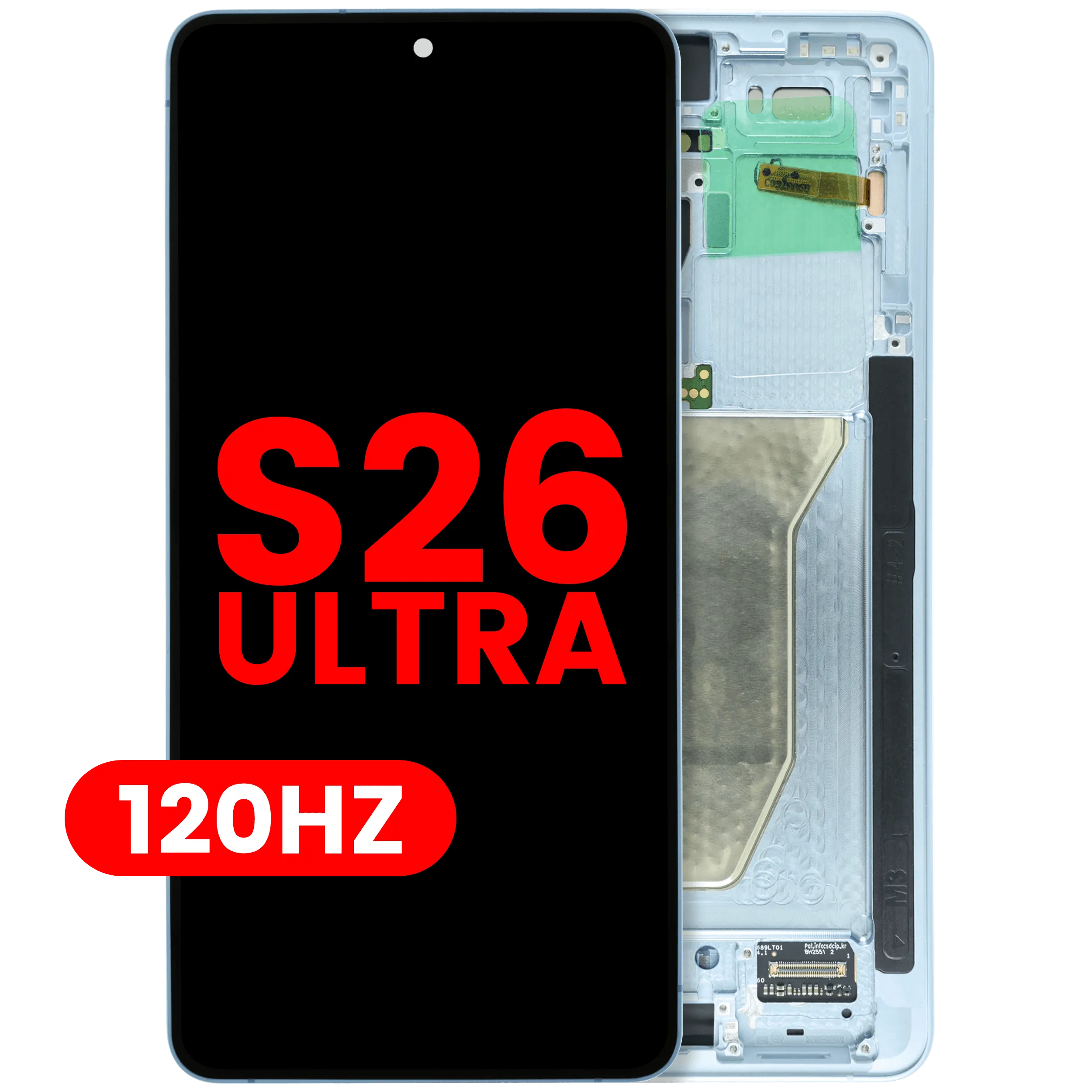 OLED Assembly With Frame For Samsung Galaxy S26 Ultra 5G (US & International Version) (Aftermarket Plus) (120Hz) (Sky Blue)