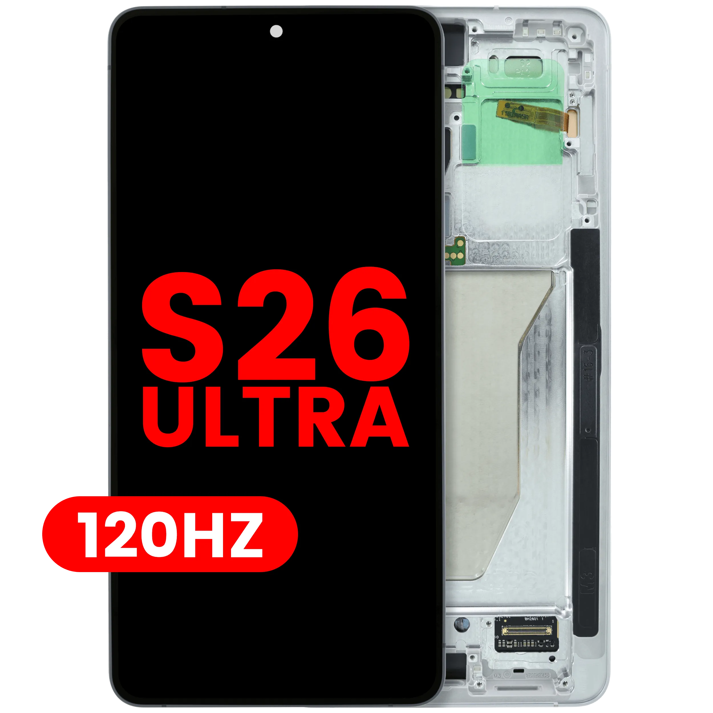 OLED Assembly With Frame For Samsung Galaxy S26 Ultra 5G (US & International Version) (Aftermarket Plus) (120Hz) (White)