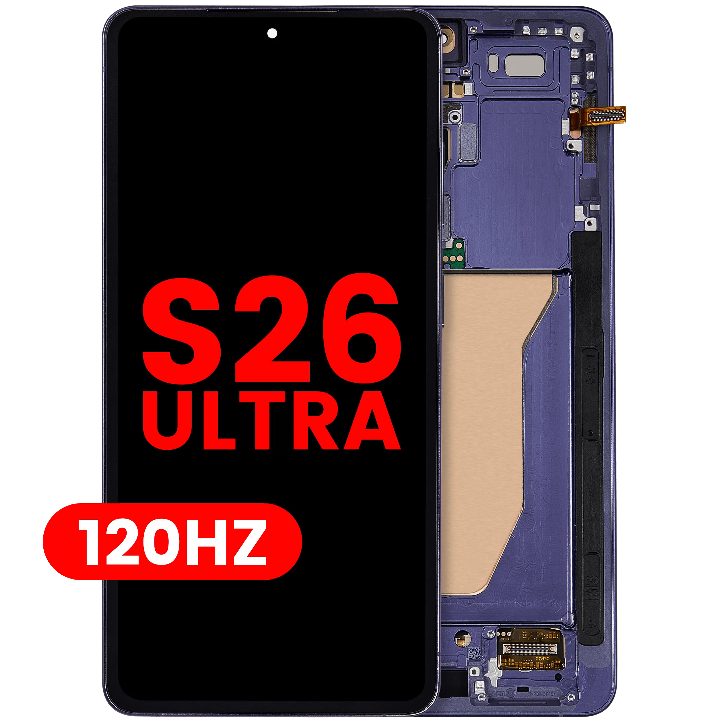 OLED Assembly With Frame For Samsung Galaxy S26 Ultra 5G (US & International Version) (Aftermarket Plus) (120Hz) (Cobalt Violet)