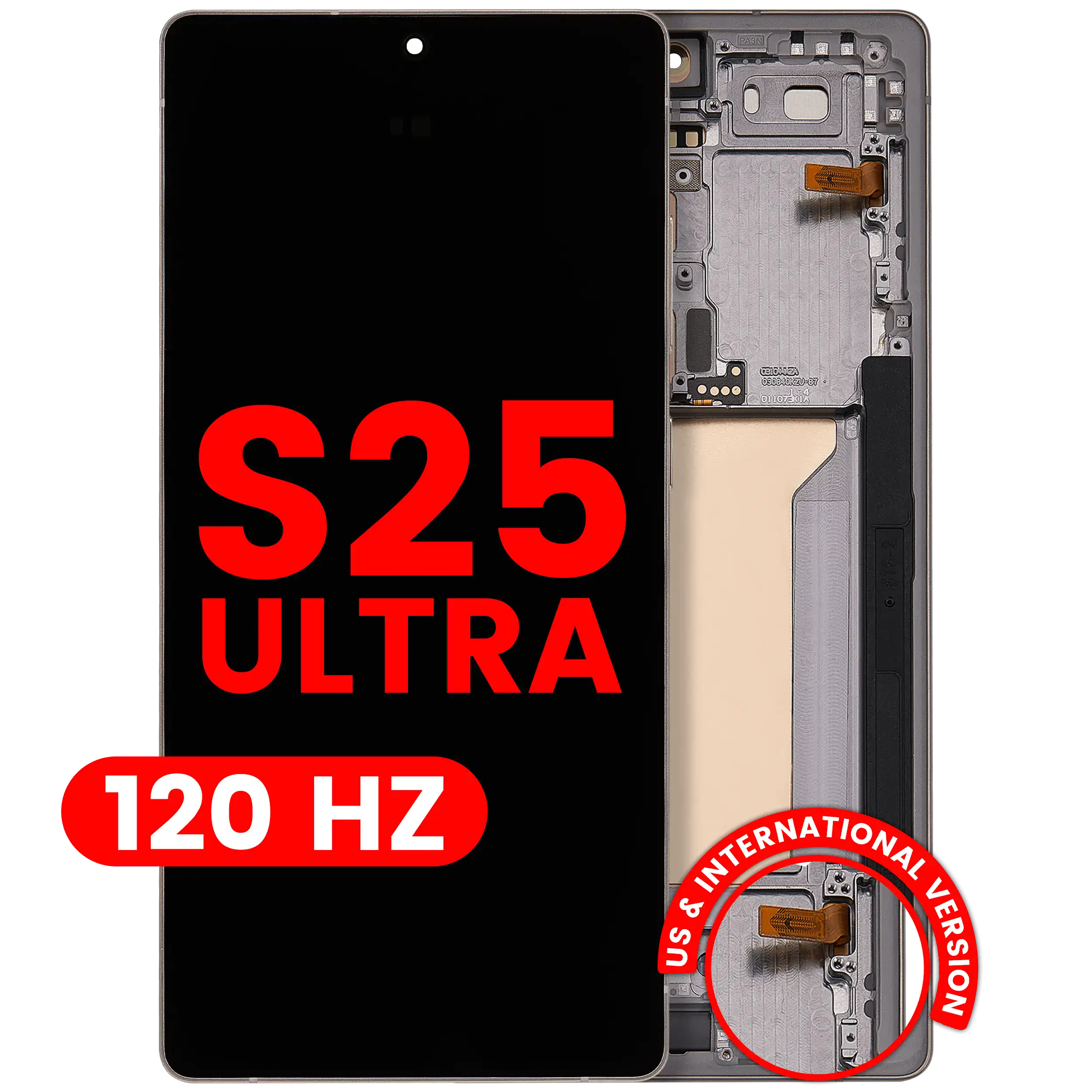 OLED Assembly With Frame For Samsung Galaxy S25 Ultra 5G (US & International) (Aftermarket Plus) (120Hz) (Titanium Pink Gold / Jade Green / Grey)