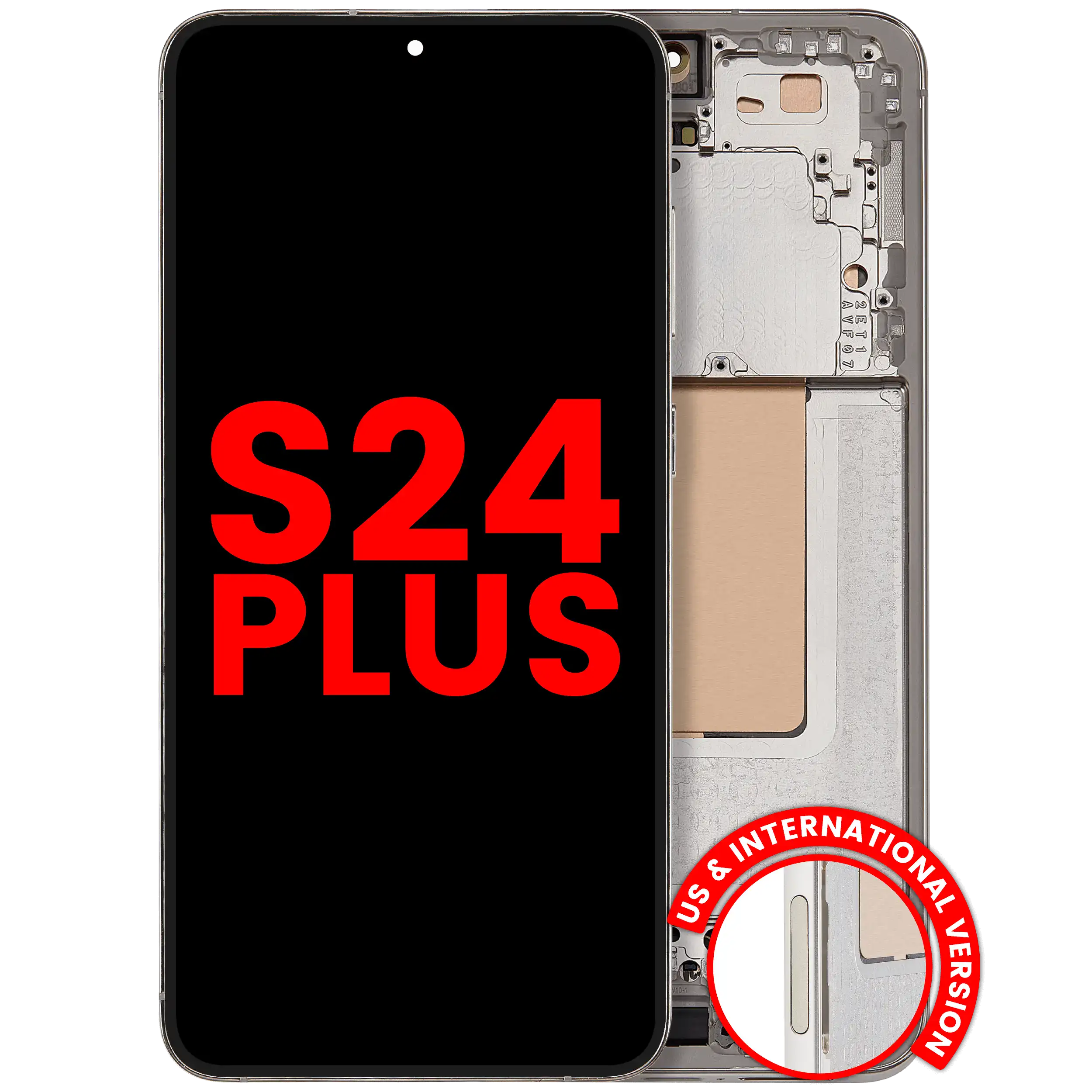 OLED Assembly With Frame Compatible For Samsung Galaxy S24 Plus 5G (US & International Version) (Aftermarket Plus) (Amber Yellow)