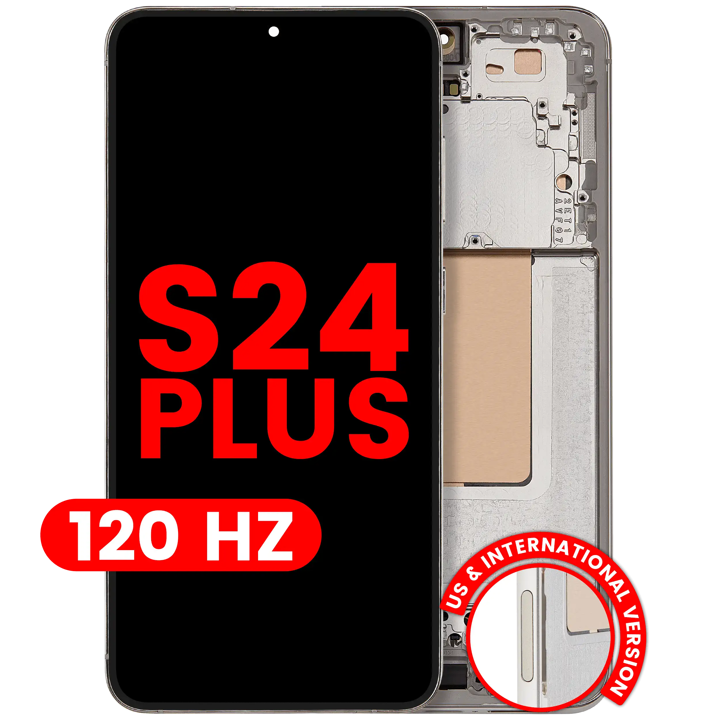 OLED Assembly With Frame For Samsung Galaxy S24 Plus 5G (US & International Version) (Aftermarket Plus) (120Hz) (Amber Yellow)