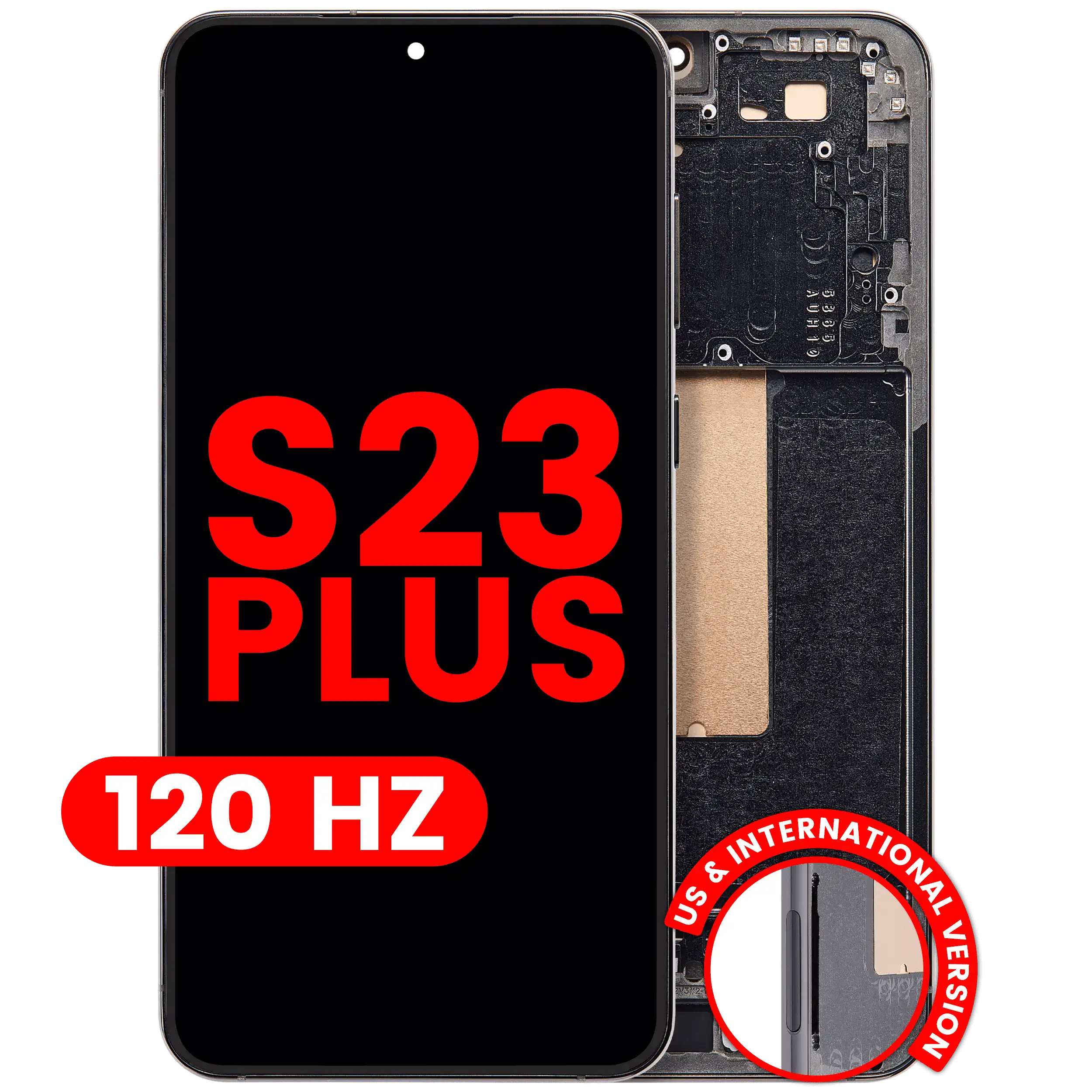 OLED Assembly With Frame For Samsung Galaxy S23 Plus (US & International) (Aftermarket Plus) (120Hz) (Green)