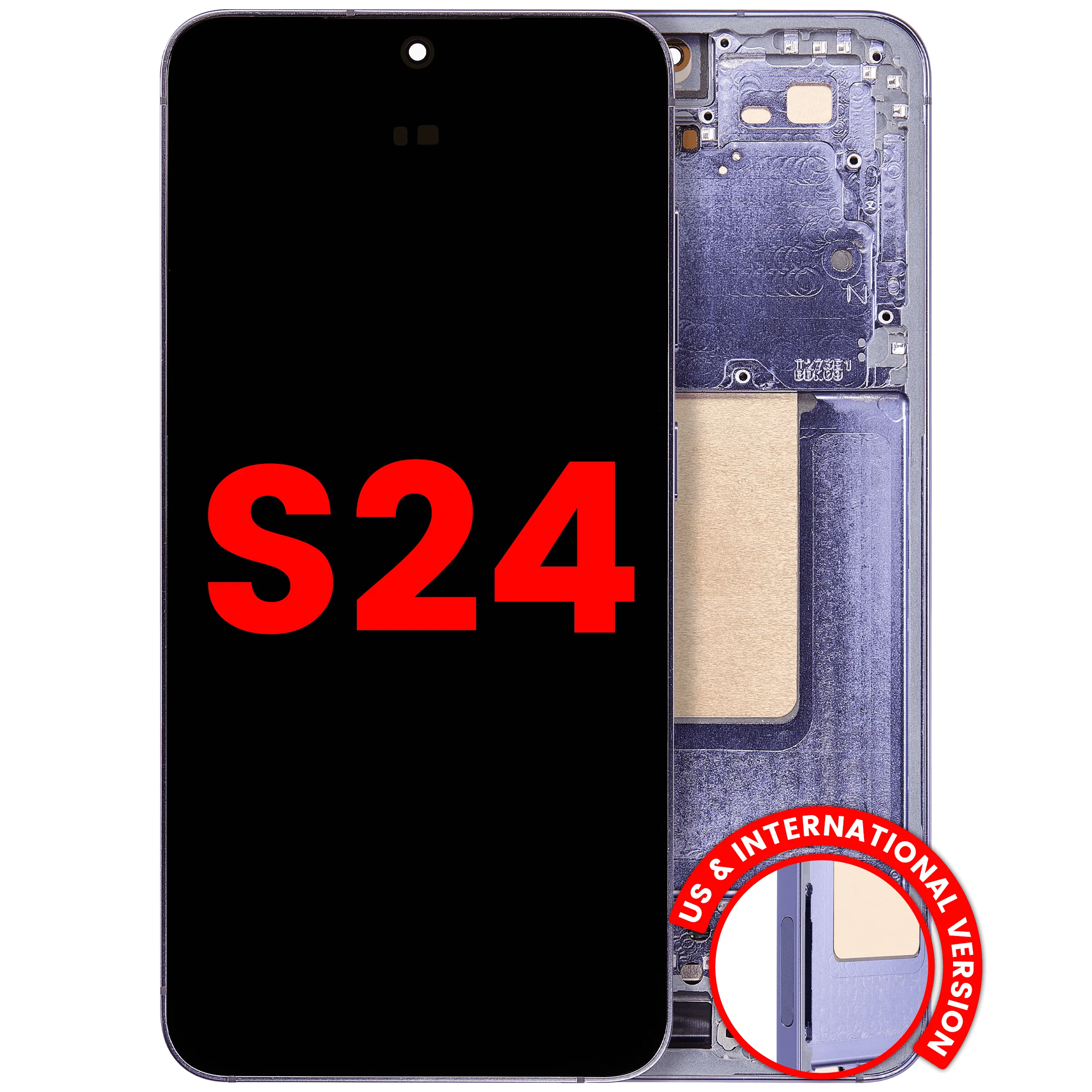 OLED Assembly With Frame For Samsung Galaxy S24 5G (US & International Version) (Aftermarket Plus) (Cobalt Violet)