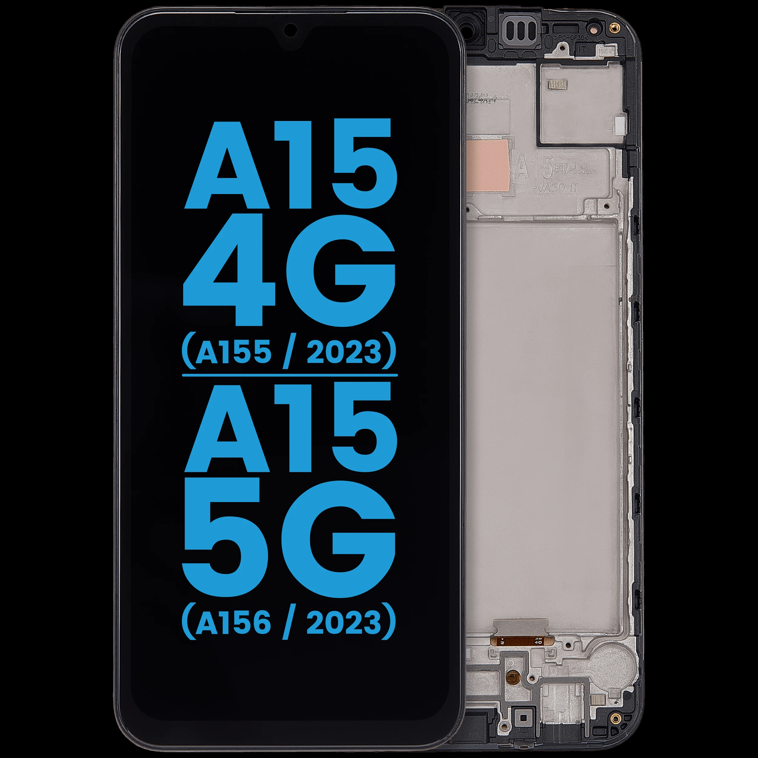 LCD Assembly With Frame Compatible For Samsung Galaxy A15 4G (A155 / 2023) / A15 5G (A156 / 2023) (6.43″)