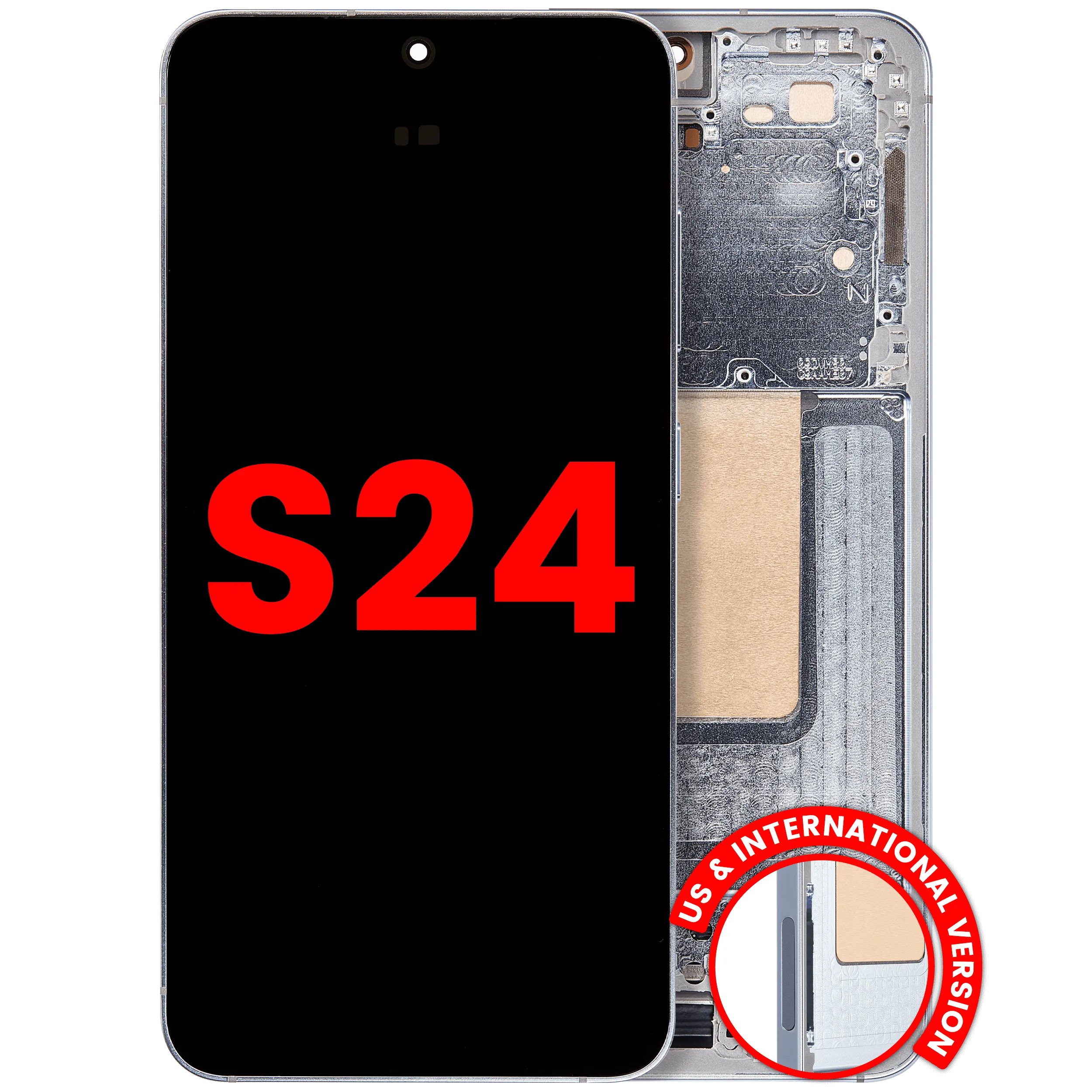 OLED Assembly With Frame For Samsung Galaxy S24 5G (US & International Version) (Aftermarket Plus) (Sapphire Blue)