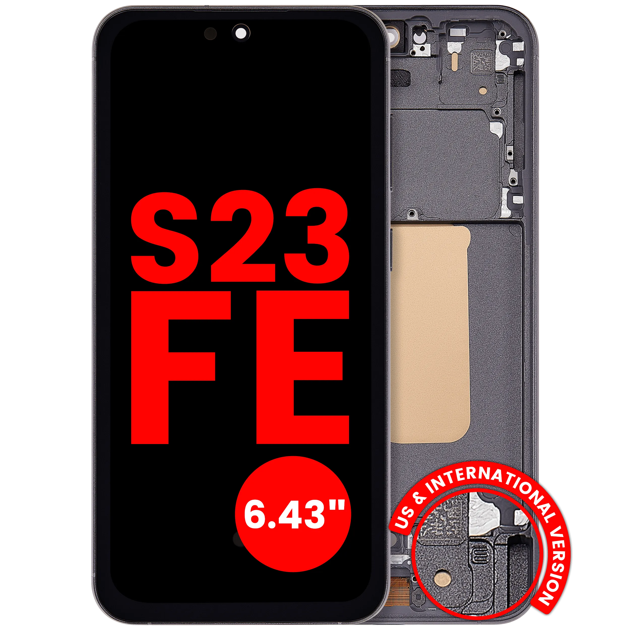 OLED Assembly With Frame For Samsung Galaxy S23 FE 5G (US & International Version)(6.43″) (Aftermarket Plus) (Graphite)