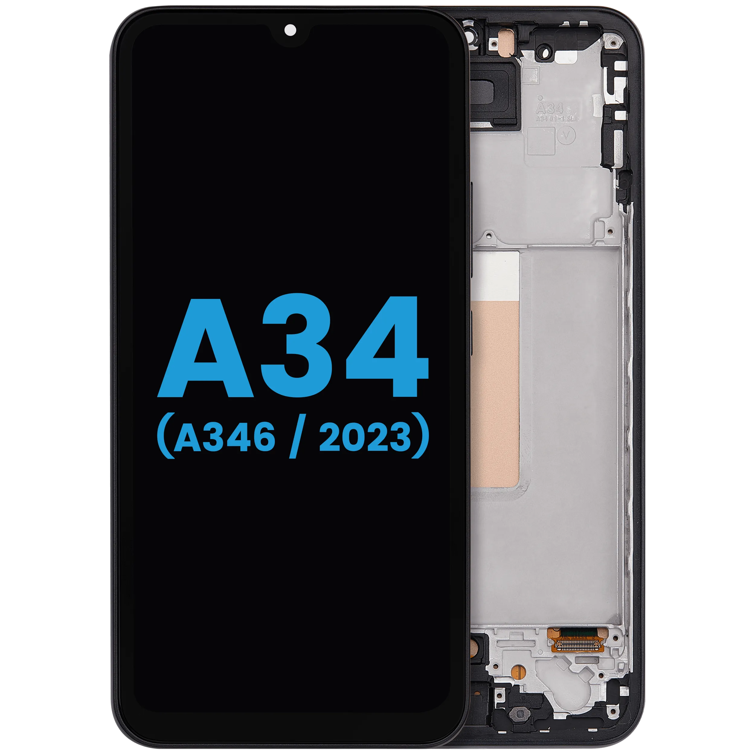 LCD Assembly With Frame For Samsung Galaxy A34 5G (A346 / 2023) (Graphite)