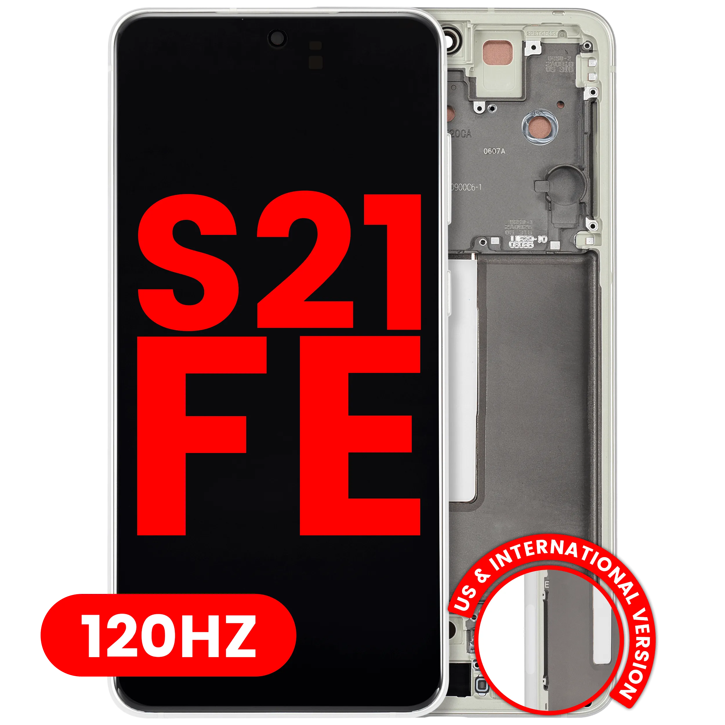 OLED Assembly With Frame For Samsung Galaxy S21 FE 5G (US & International Version) (Aftermarket Plus) (120Hz) (Olive Green)