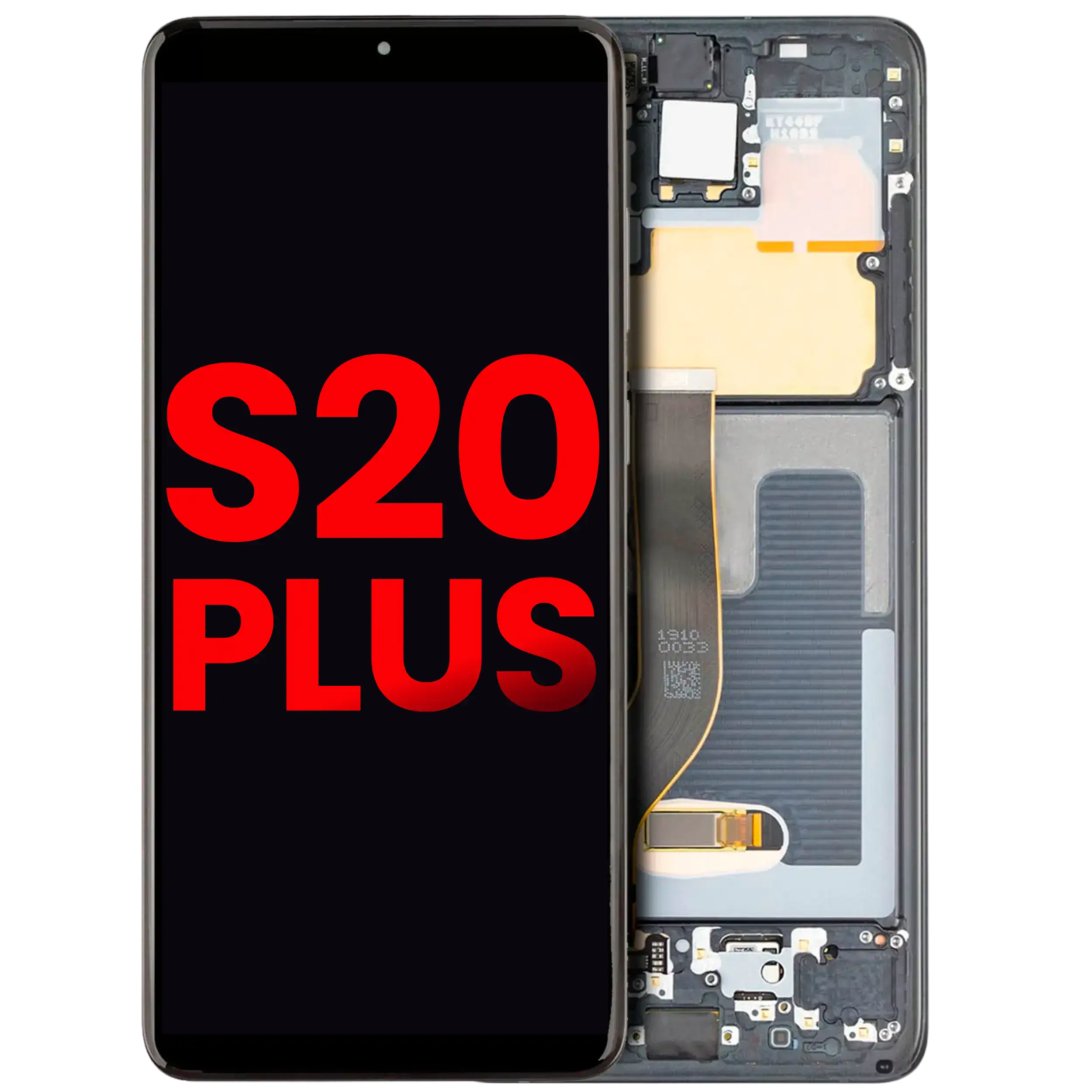 OLED Assembly With Frame For Samsung Galaxy S20 Plus 5G (Aftermarket Plus) (Cosmic Black)