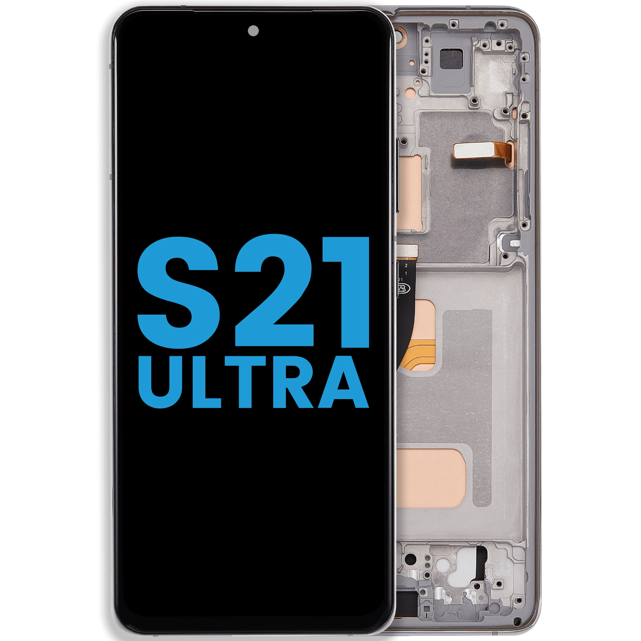 LCD Assembly With Frame (Without FingerPrint Sensor) For Samsung Galaxy S21 Ultra (US & International) (Phantom Silver)
