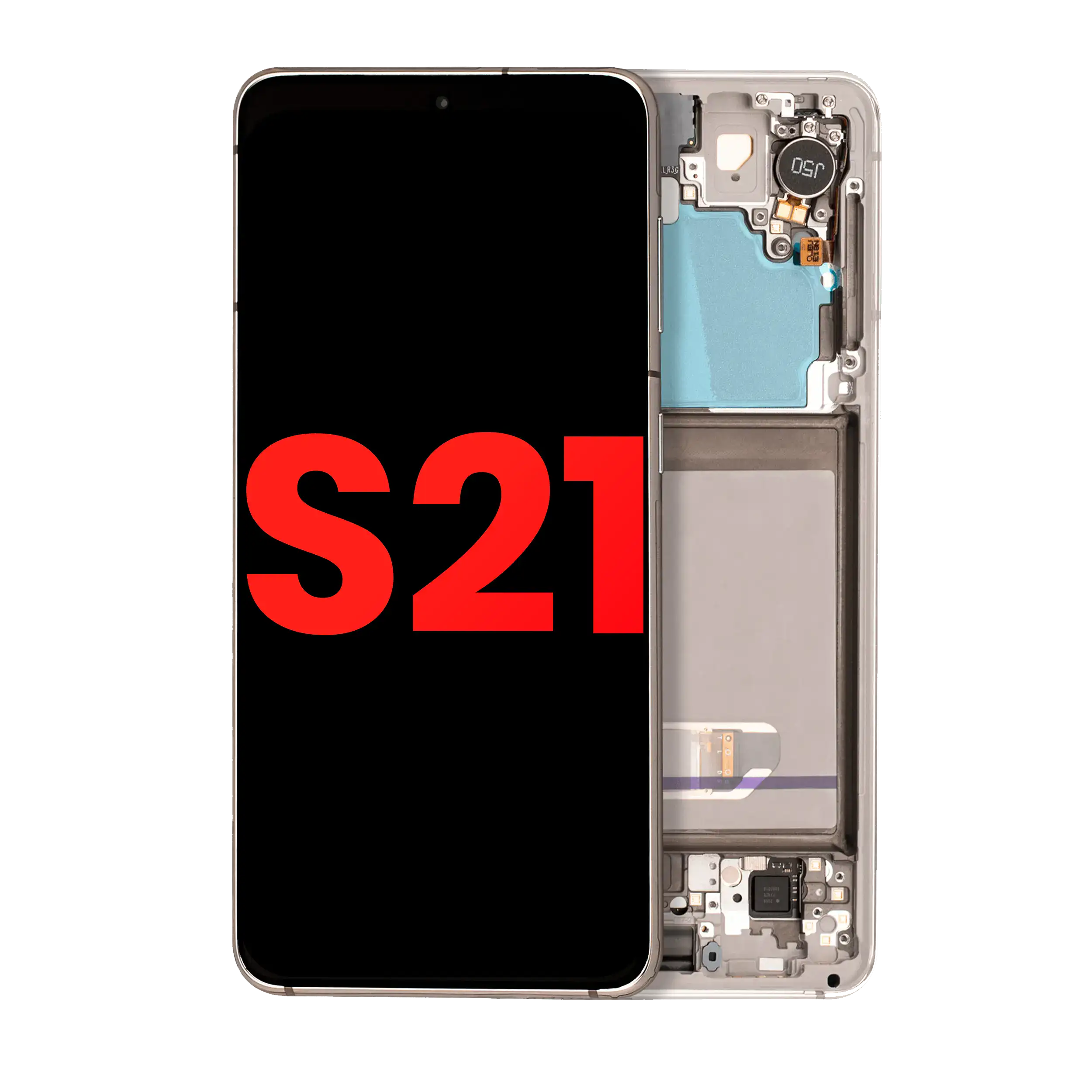 OLED Assembly With Frame For Samsung Galaxy S21 5G (Aftermarket Plus) (Phantom White)
