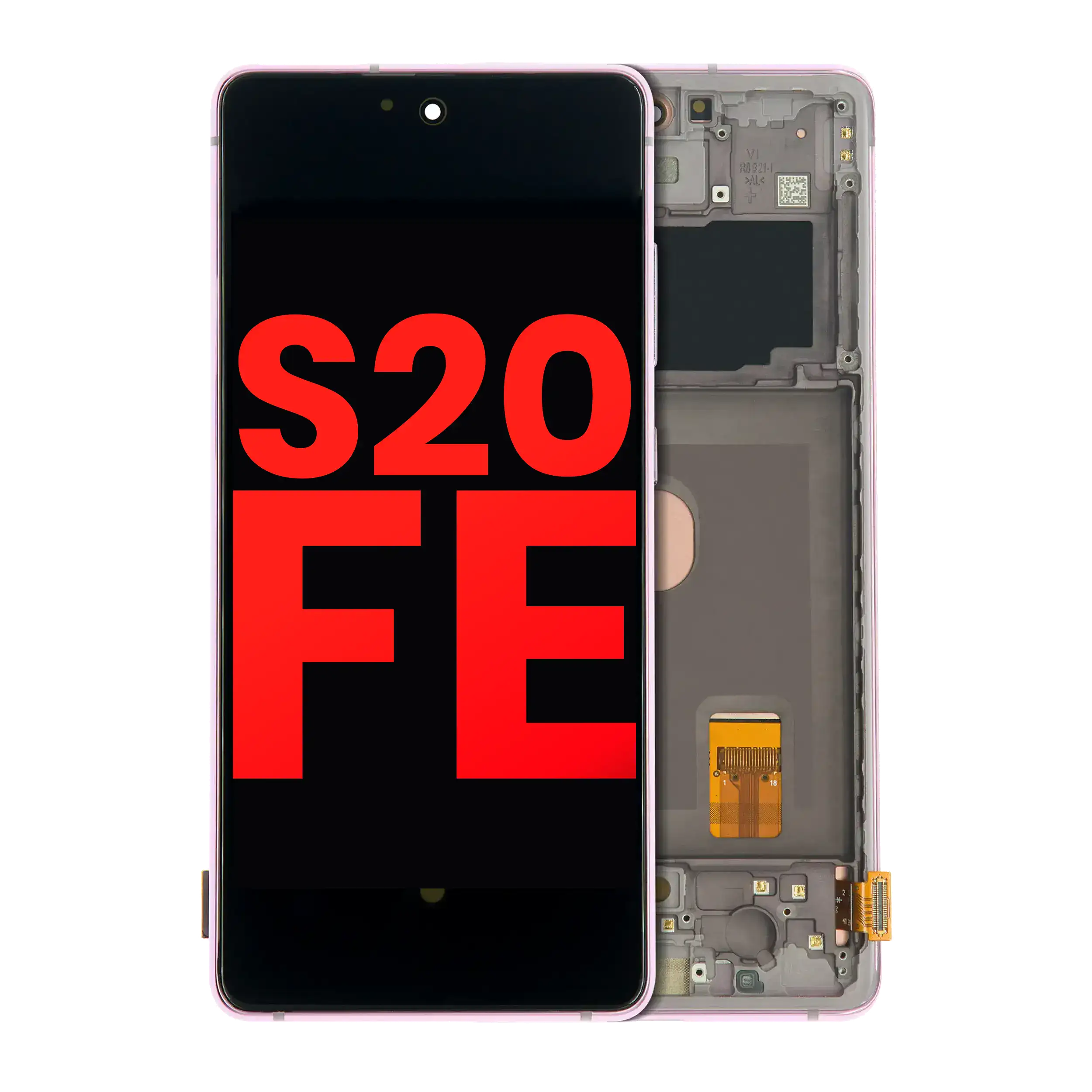 OLED Assembly With Frame For Samsung Galaxy S20 FE 4G / 5G (Aftermarket Plus) (Cloud Lavender)