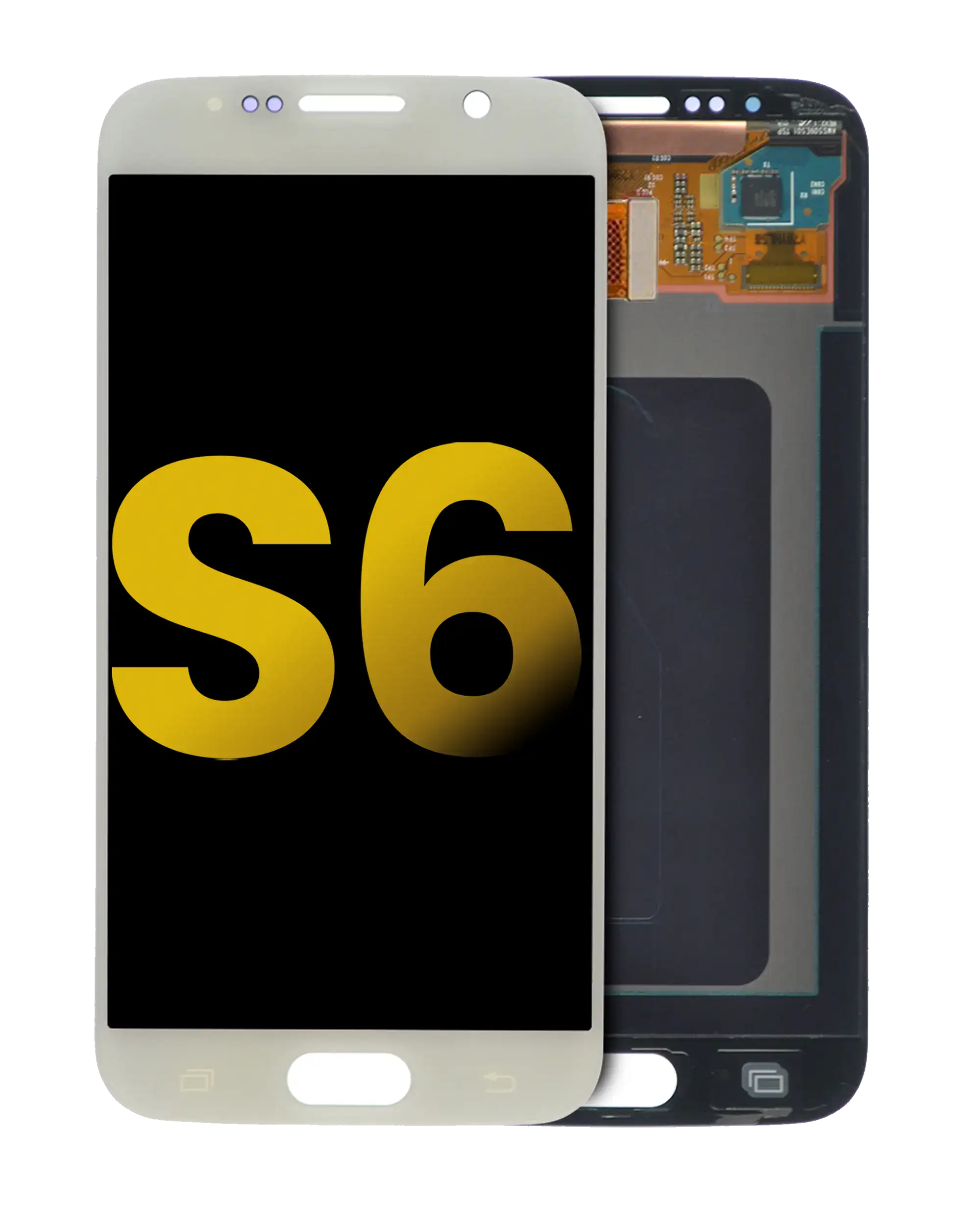 OLED Assembly Without Frame For Samsung Galaxy S6 (White Pearl)