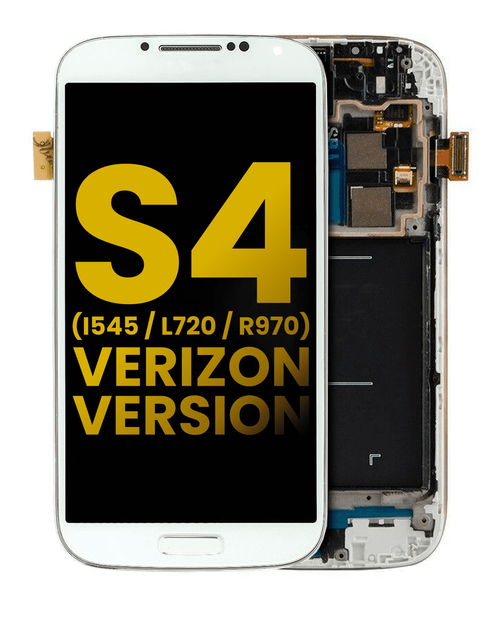 OLED Assembly With Frame For Samsung Galaxy S4 (I545 / L720 / R970) (Verizon & Sprint) (White)