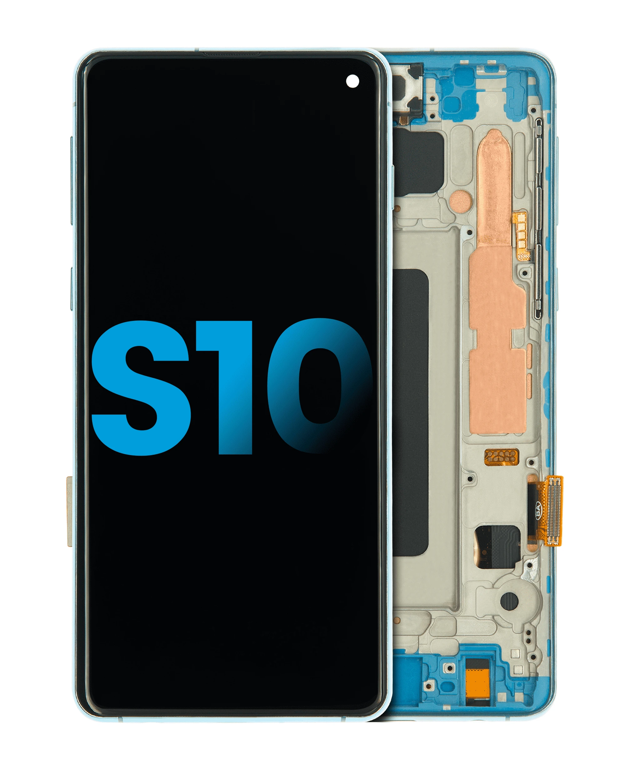 LCD Assembly With Frame (Without Fingerprint Sensor) For Samsung Galaxy S10 (Aftermarket Plus: TFT) (Prism Blue)
