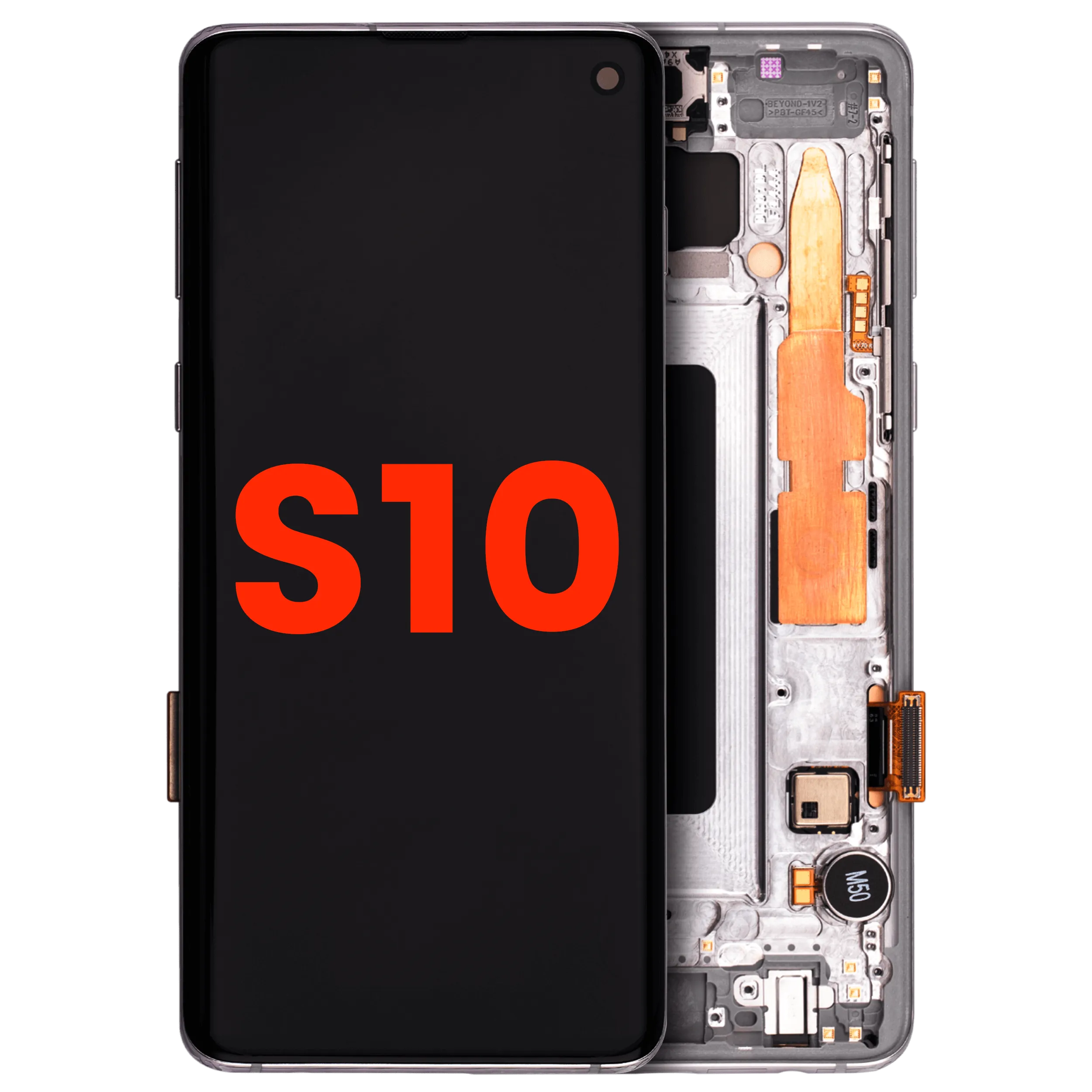 OLED Assembly With Frame For Samsung Galaxy S10 (Aftermarket Plus) (Prism White)