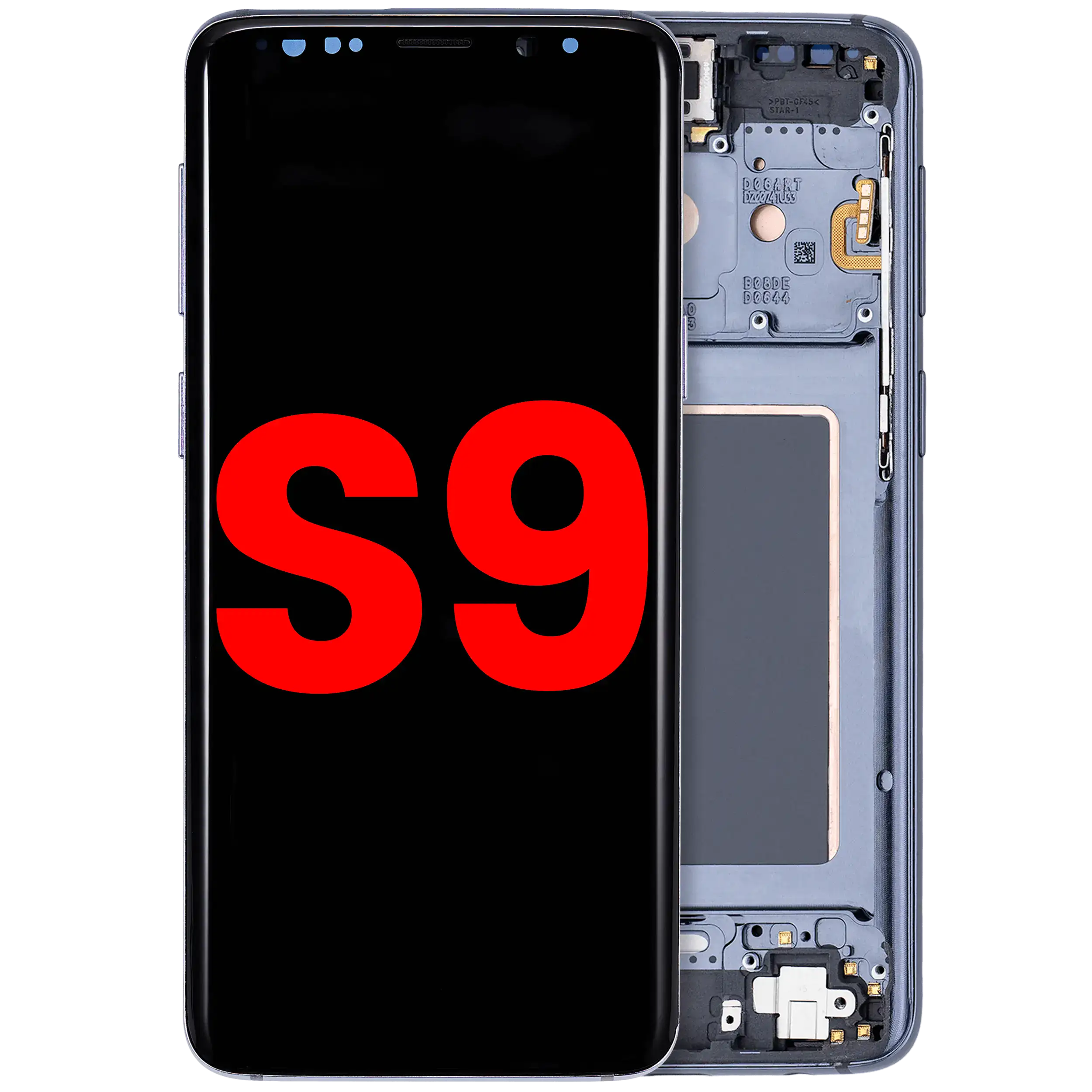 OLED Assembly With Frame For Samsung Galaxy S9 (Aftermarket Plus) (Titanium Gray)