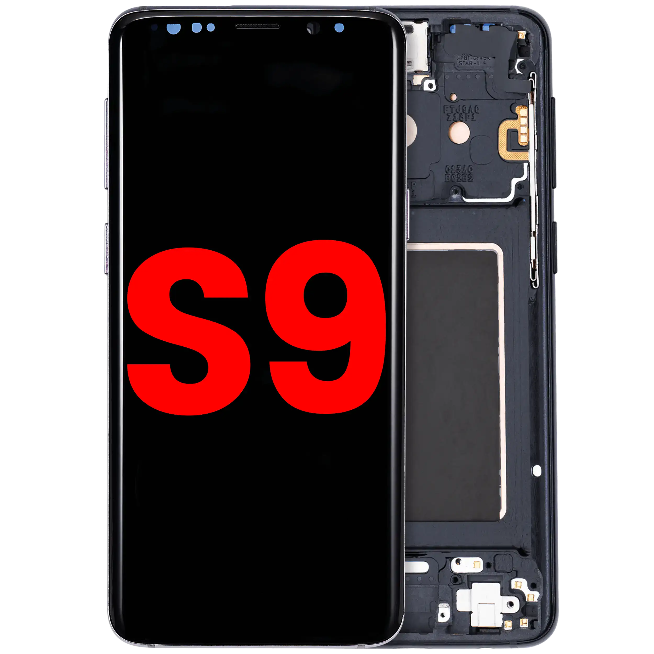 OLED Assembly With Frame For Samsung Galaxy S9 (Aftermarket Plus) (Midnight Black)