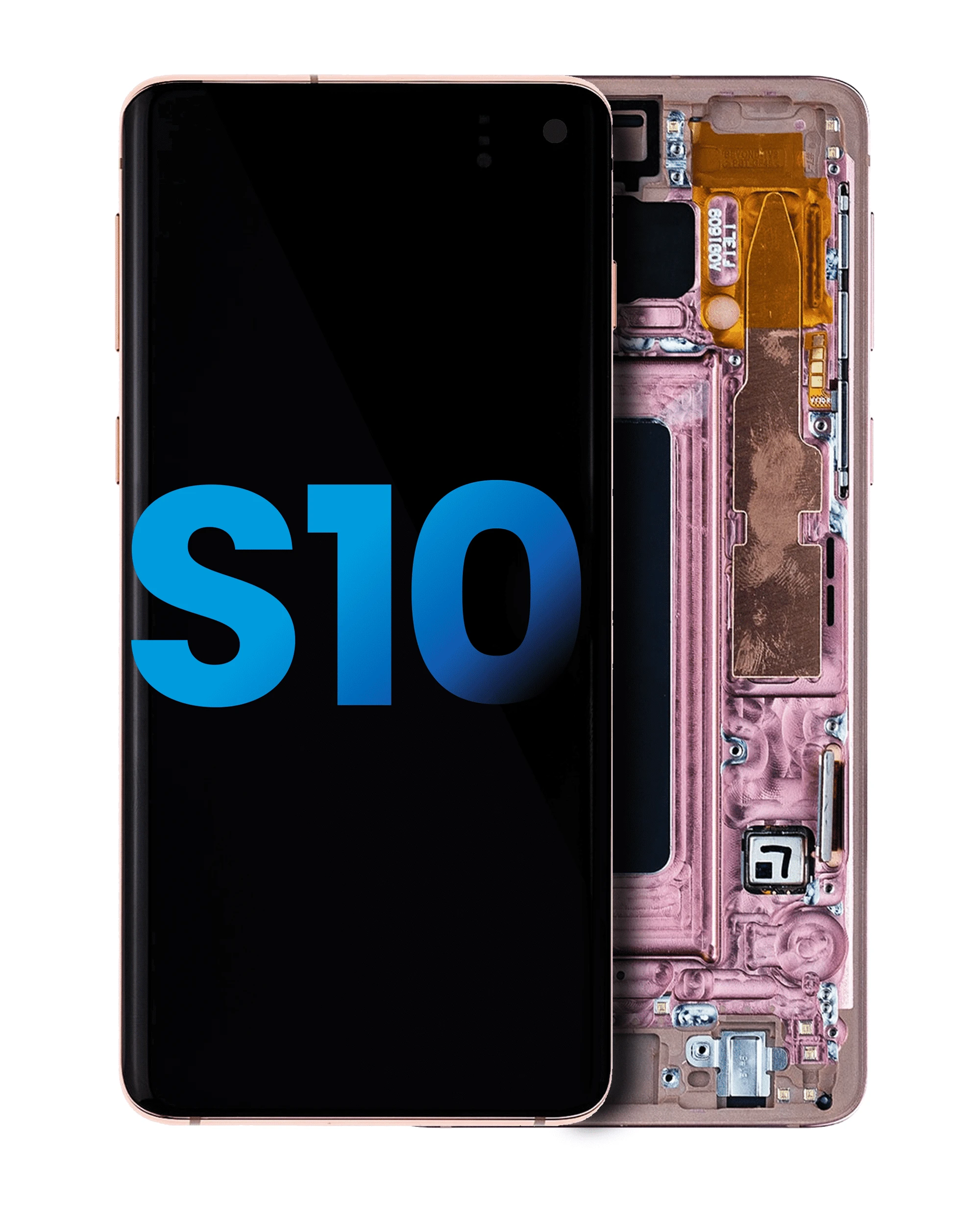 LCD Assembly With Frame (Without Fingerprint Sensor) For Samsung Galaxy S10 (Aftermarket Plus: TFT) (Flamingo Pink)