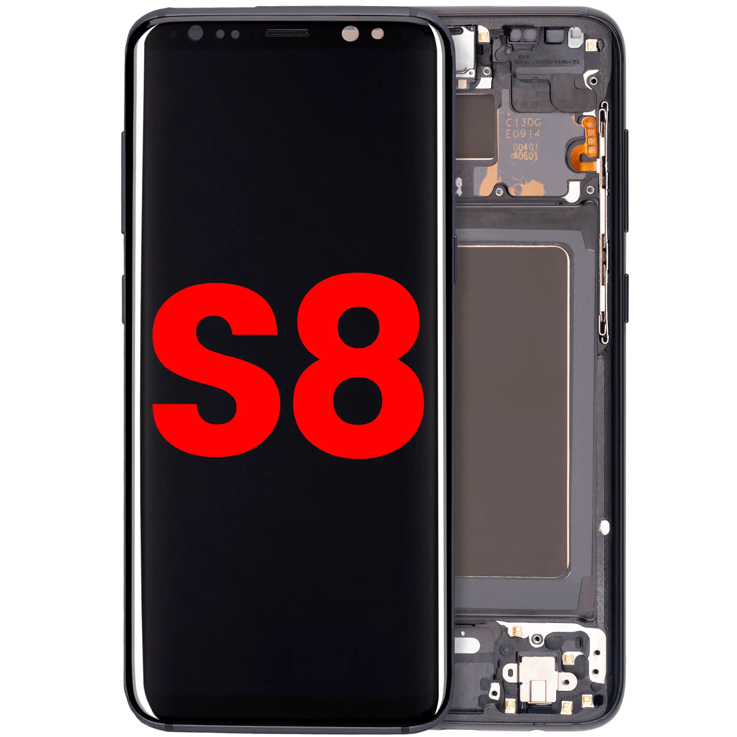OLED Assembly With Frame For Samsung Galaxy S8 (Aftermarket Plus) (Midnight Black)