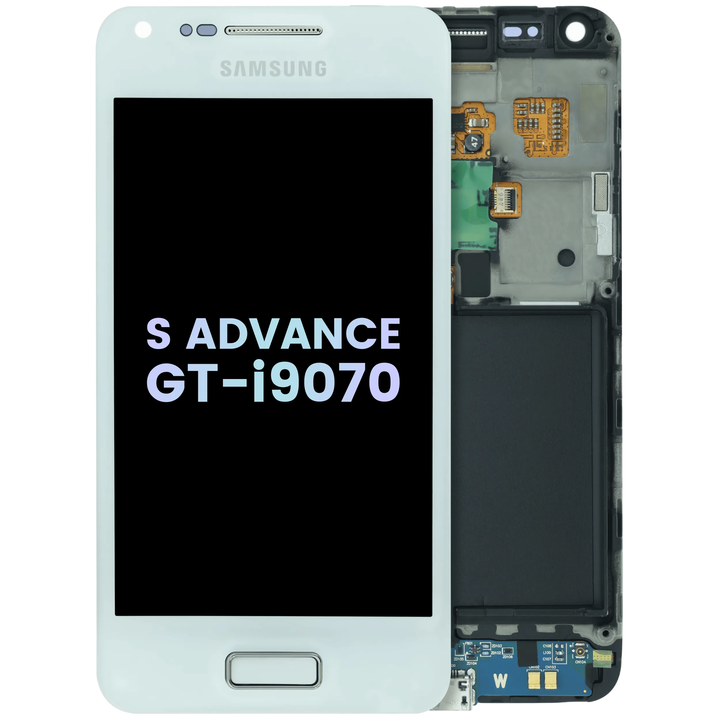 OLED Assembly With Frame For Samsung Galaxy S Advance GT-i9070 (White)