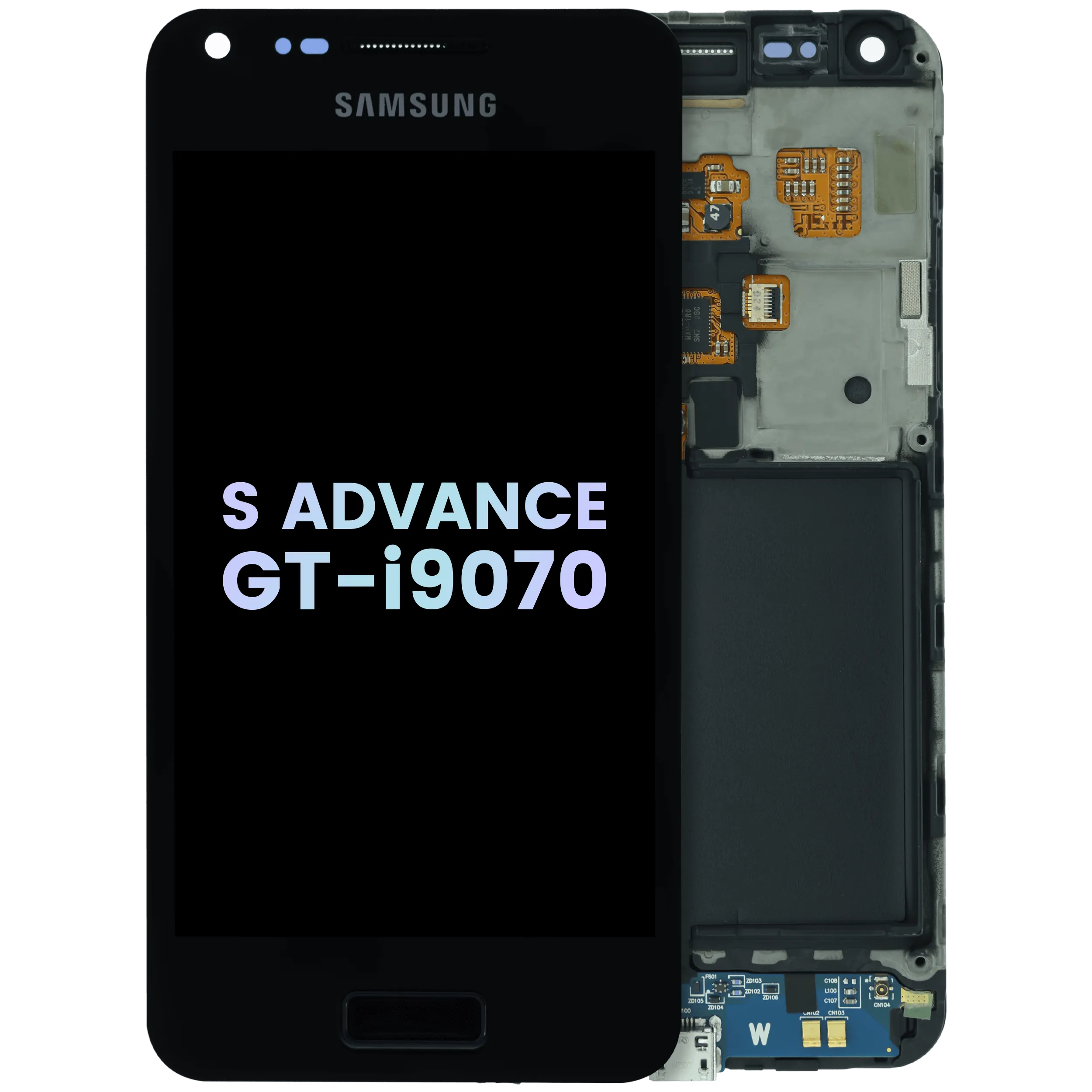 OLED Assembly With Frame For Samsung Galaxy S Advance GT-i9070 (Black)