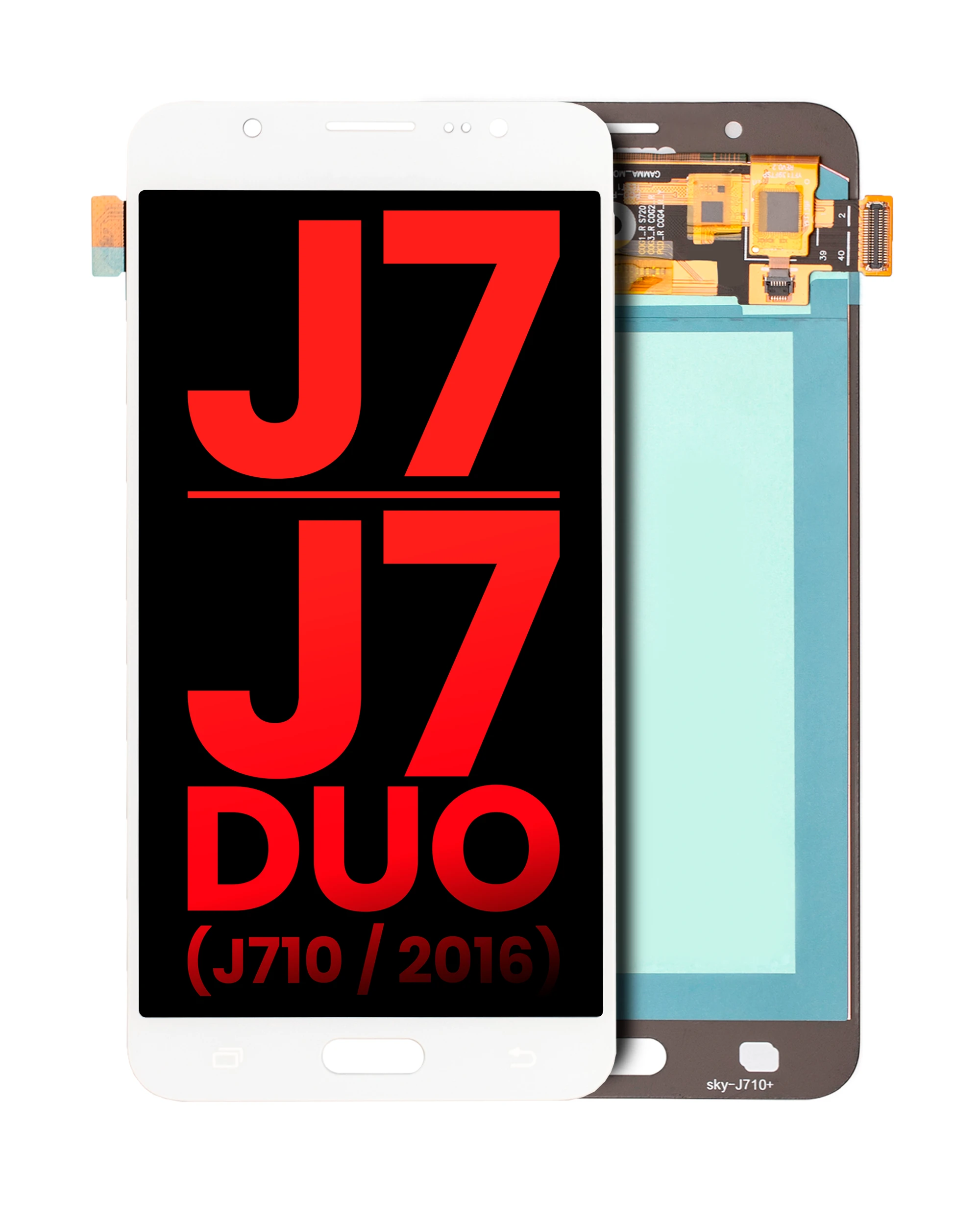 OLED Assembly Without Frame For Samsung Galaxy J7 / J7 Duo (J710 / 2016) (Aftermarket Plus) (White)
