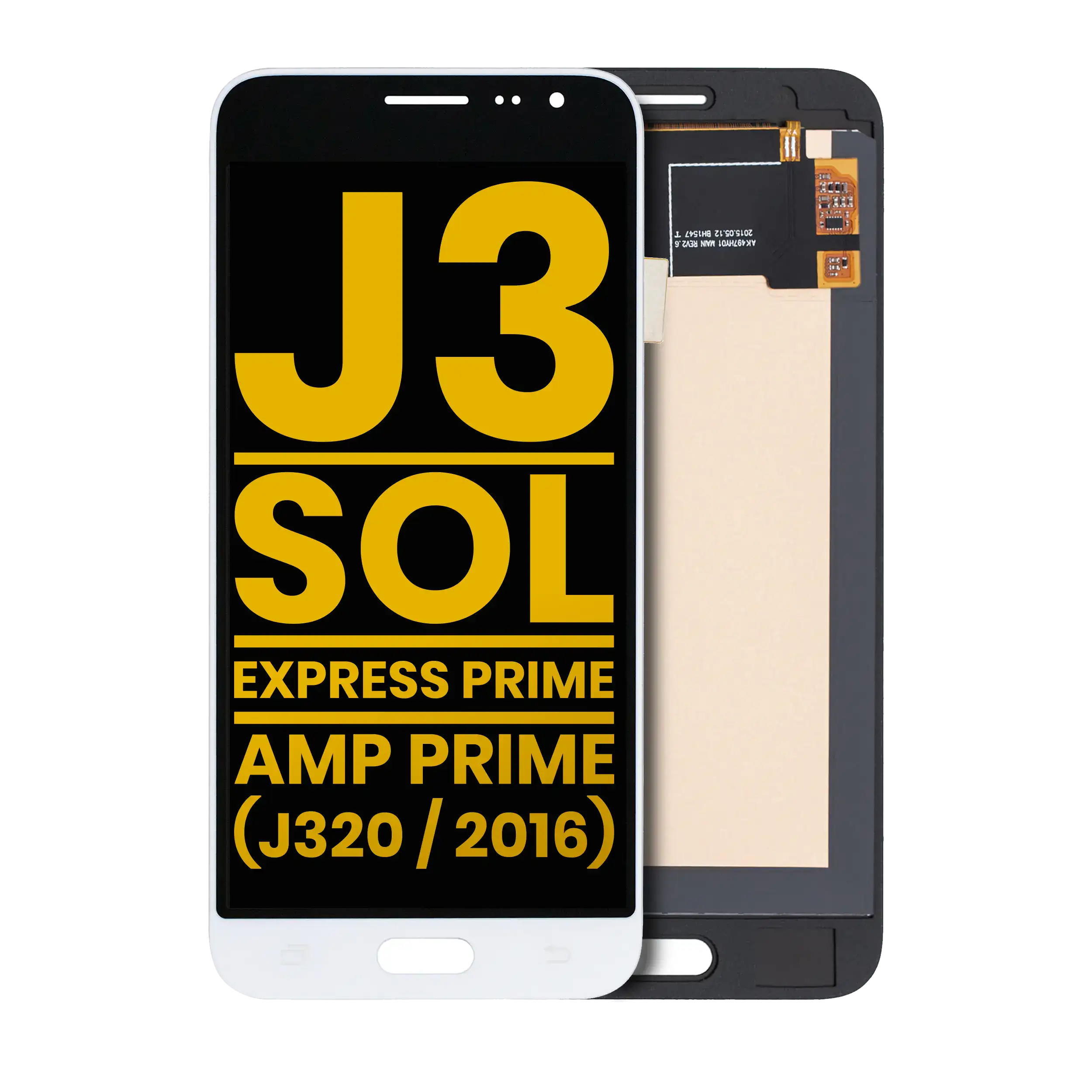 OLED Assembly Without Frame For Samsung Galaxy J3 / Sol 4G / Express Prime / Amp Prime (J320 / 2016) (White)