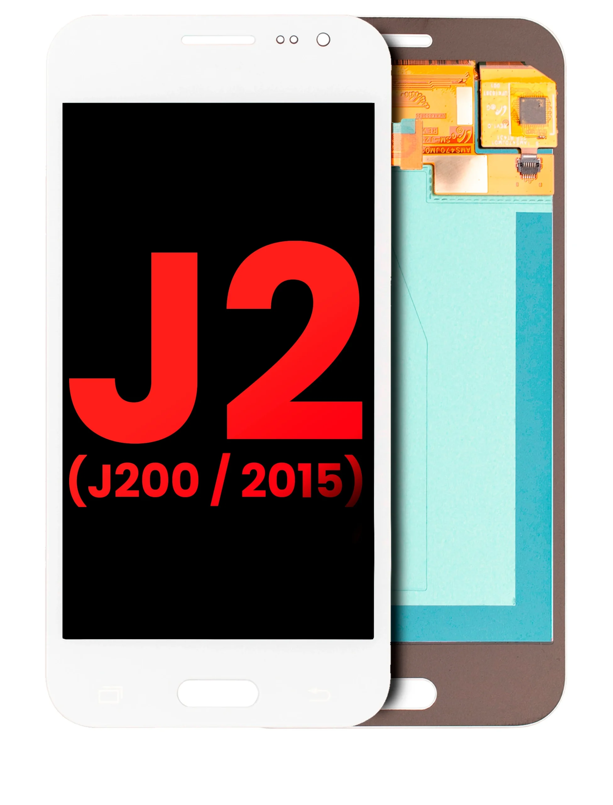 OLED Assembly Without Frame For Samsung Galaxy J2 (J200 / 2015) (Aftermarket Plus) (White)
