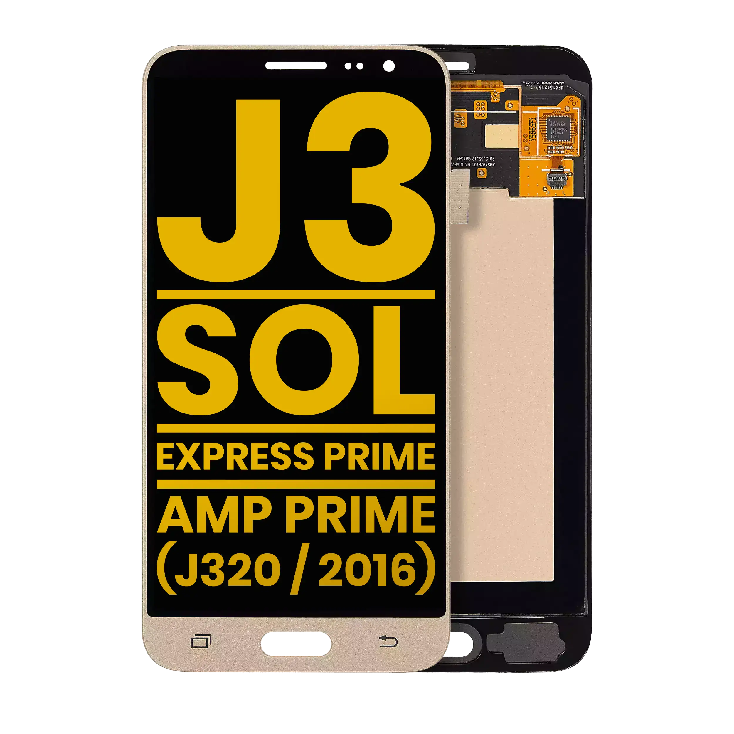 OLED Assembly Without Frame For Samsung Galaxy J3 / Sol 4G / Express Prime / Amp Prime (J320 / 2016) (Gold)