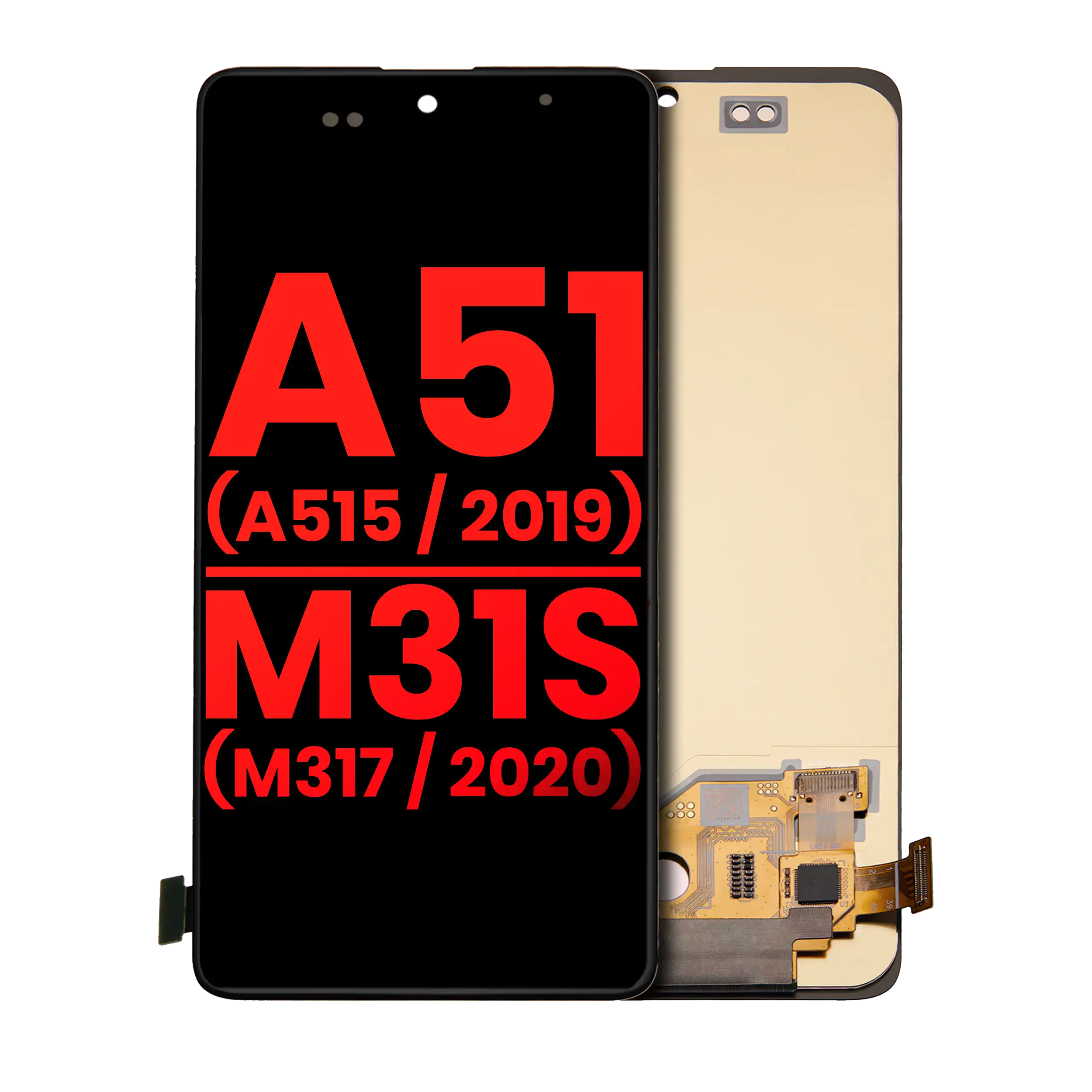 OLED Assembly Without Frame For Samsung Galaxy A51 4G (A515 / 2019) / M31S (M317 / 2020) (6.33″) (Aftermarket Plus)