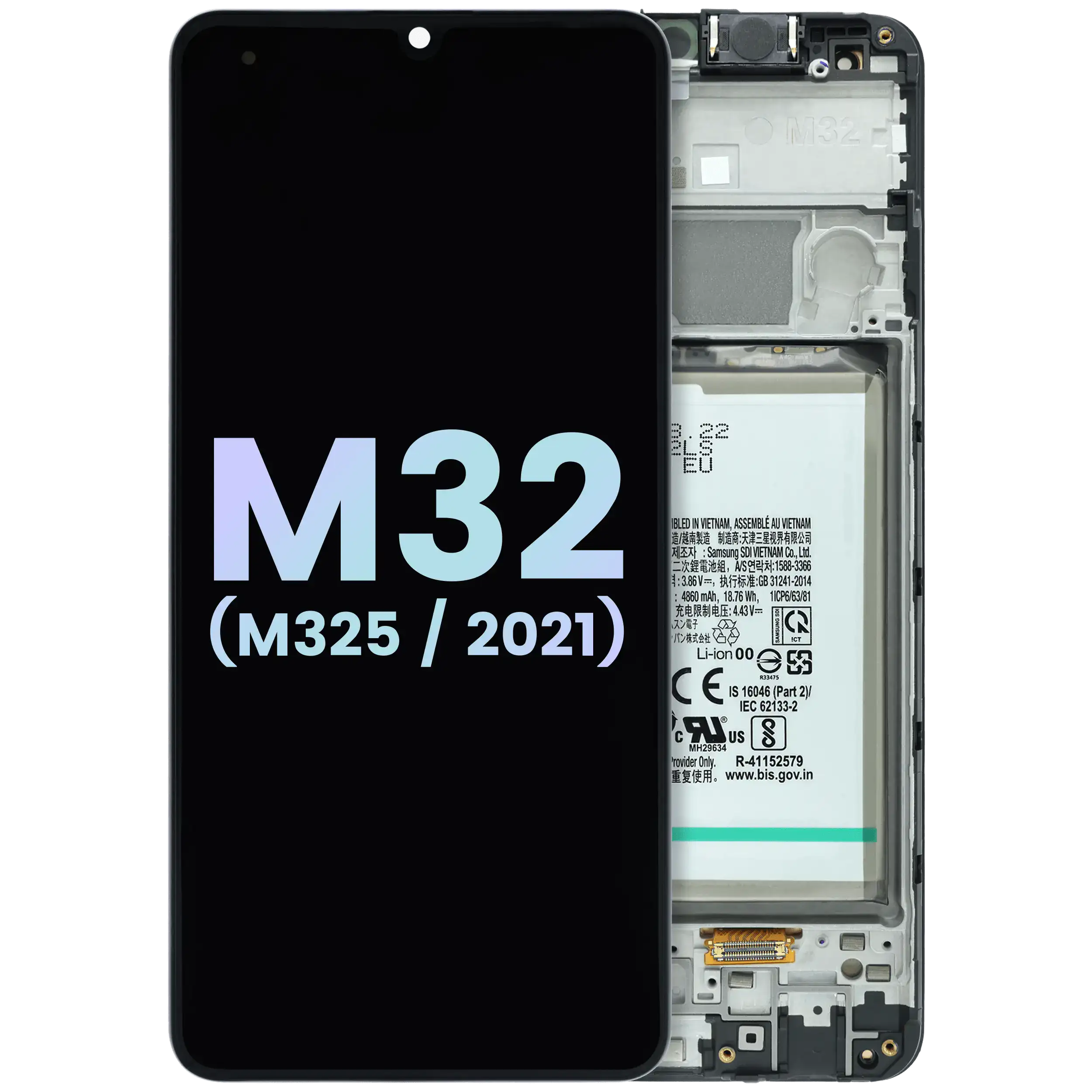 LCD Assembly With Frame Compatible For Samsung Galaxy M32 (M325)