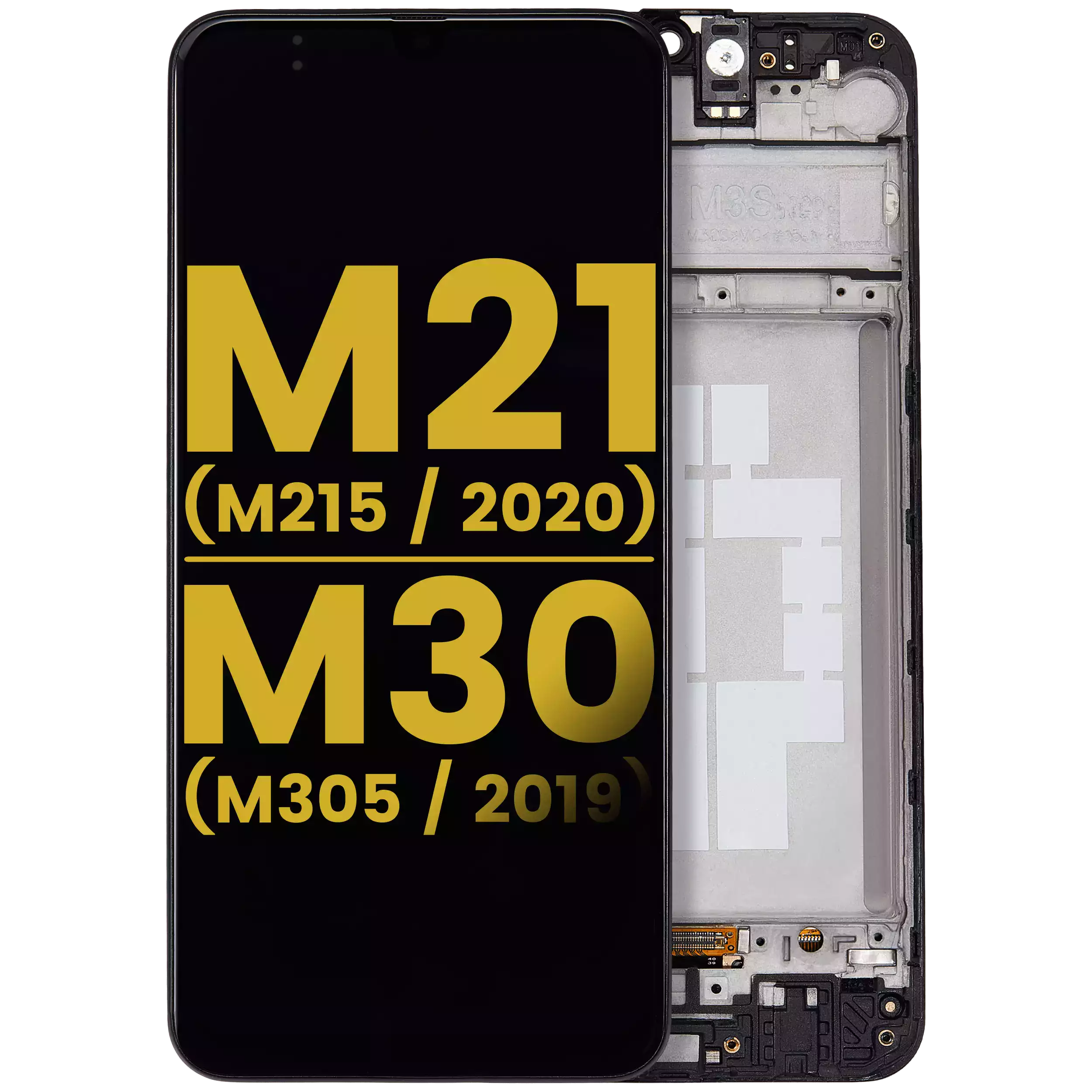 OLED Assembly With Frame For Samsung Galaxy M21 (M215 / 2020) / M30 (M305 / 2019) (Black)