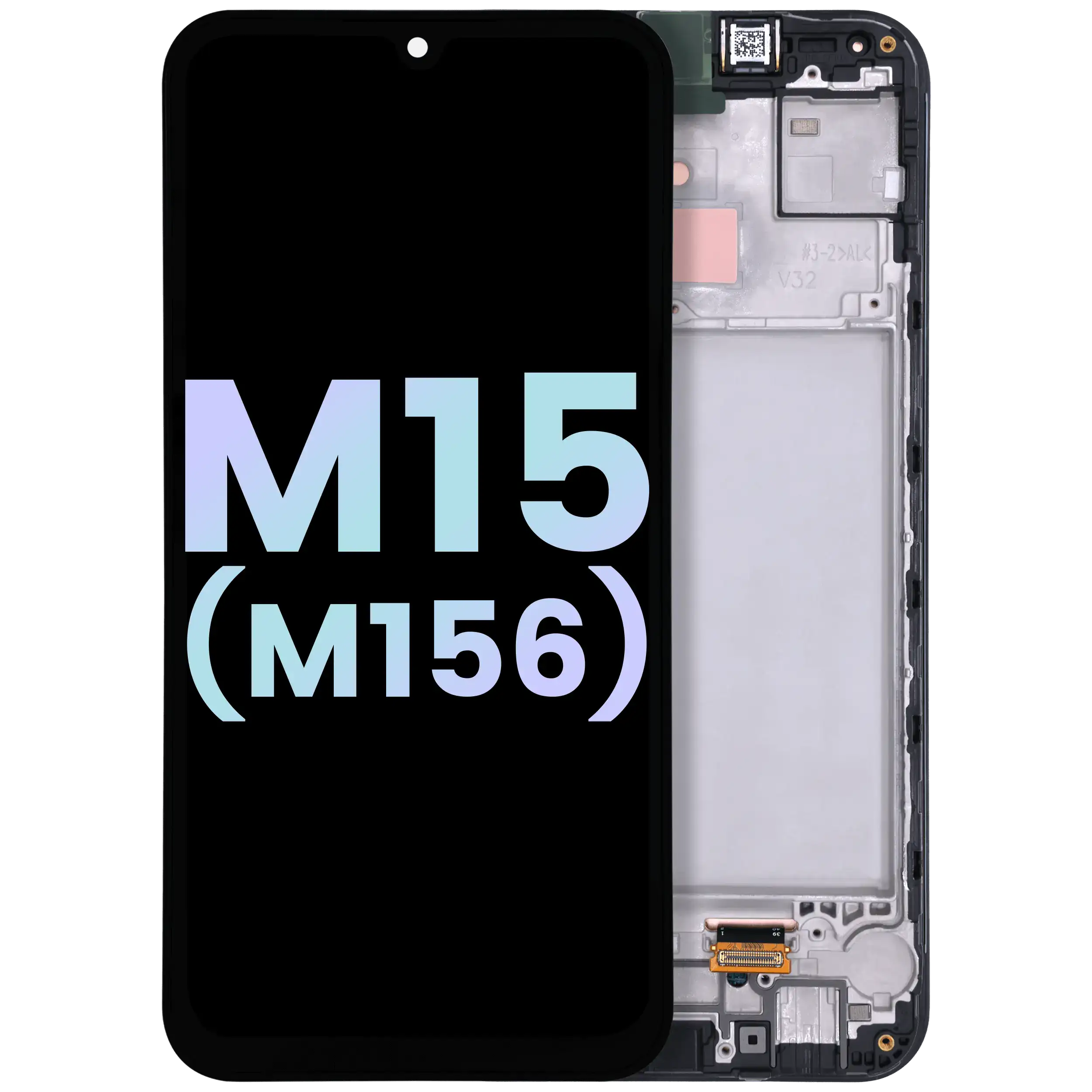 OLED Assembly With Frame Compatible For Samsung Galaxy M15 (M156 / 2024) (Gray)