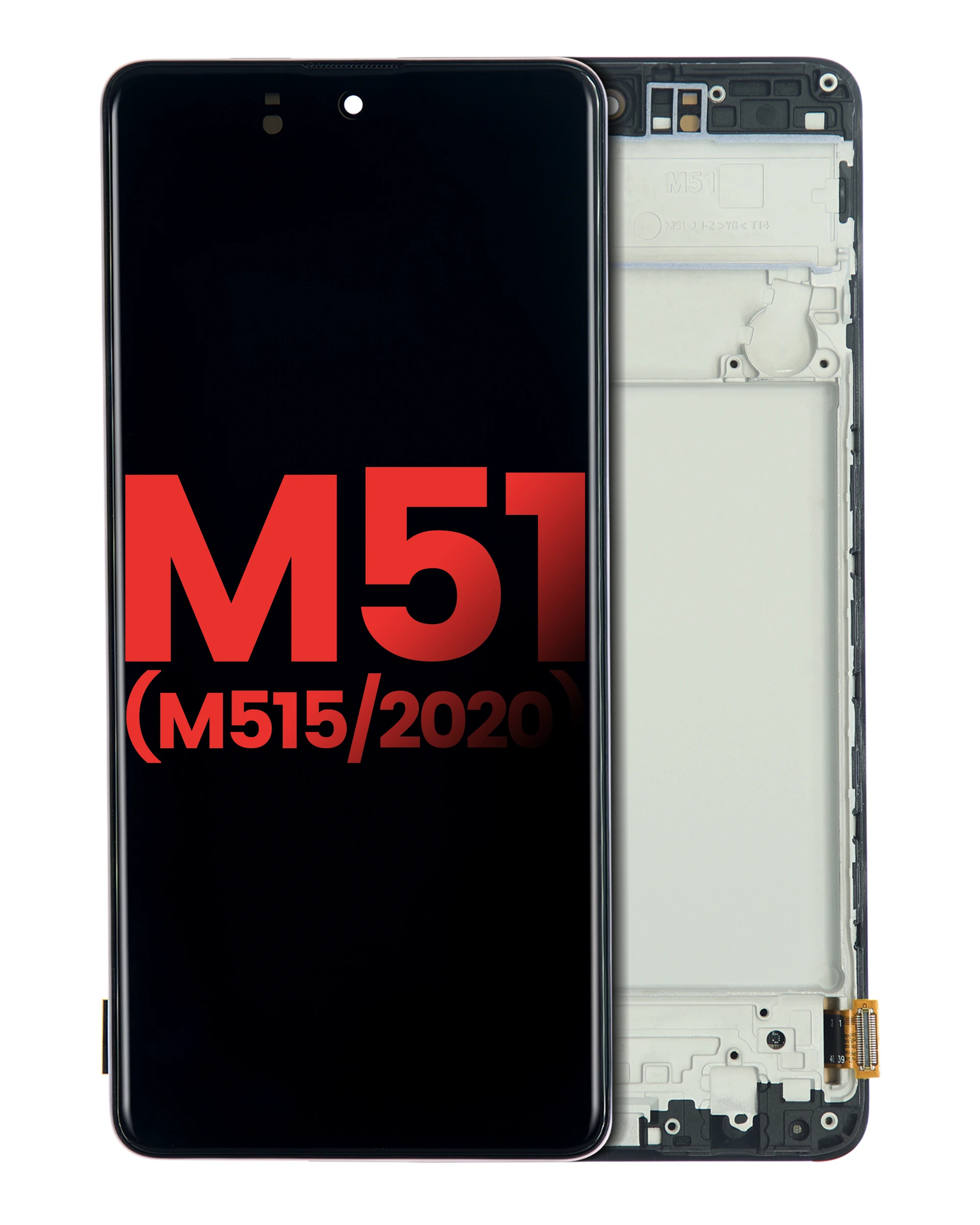 OLED Assembly With Frame For Samsung Galaxy M51 (M515 / 2020) (Aftermarket Plus) (Celestial Black)