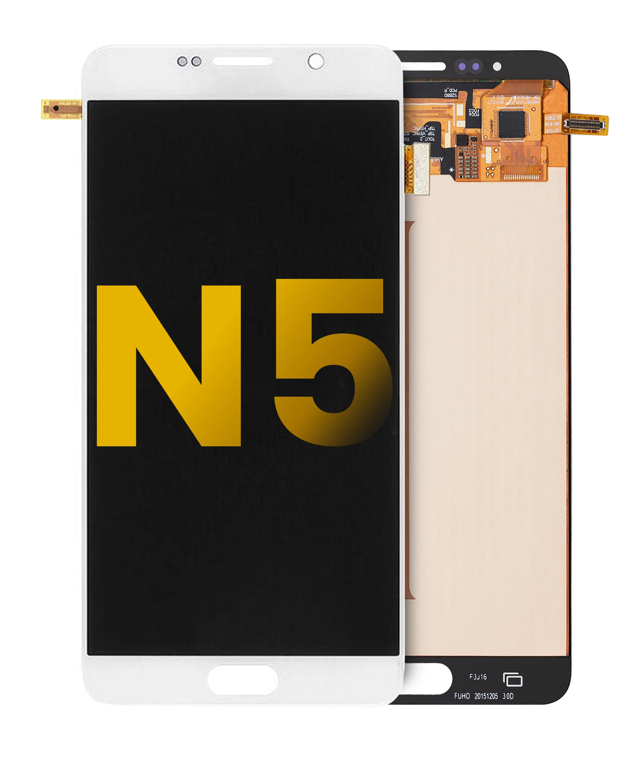 OLED Assembly Without Frame For Samsung Galaxy Note 5 (White Pearl)